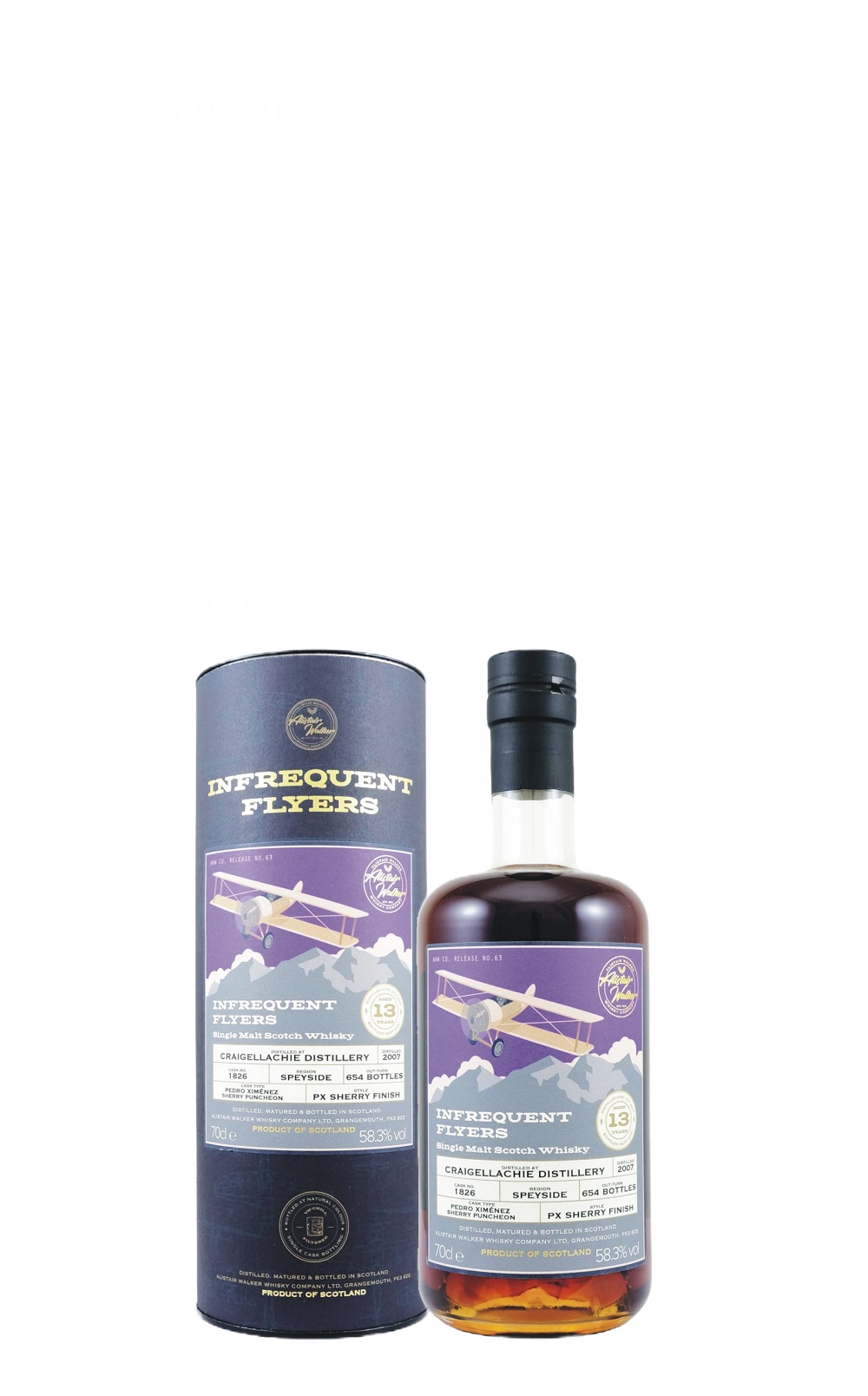 Alistair Walker Whisky The Infrequent Flyer “Craigellachie 2007 Single Malt Scotch Whisky 亞力斯岱 沃克威士忌 The Infrequent Flyer 魁列奇 2007 單一麥芽蘇格蘭威士忌