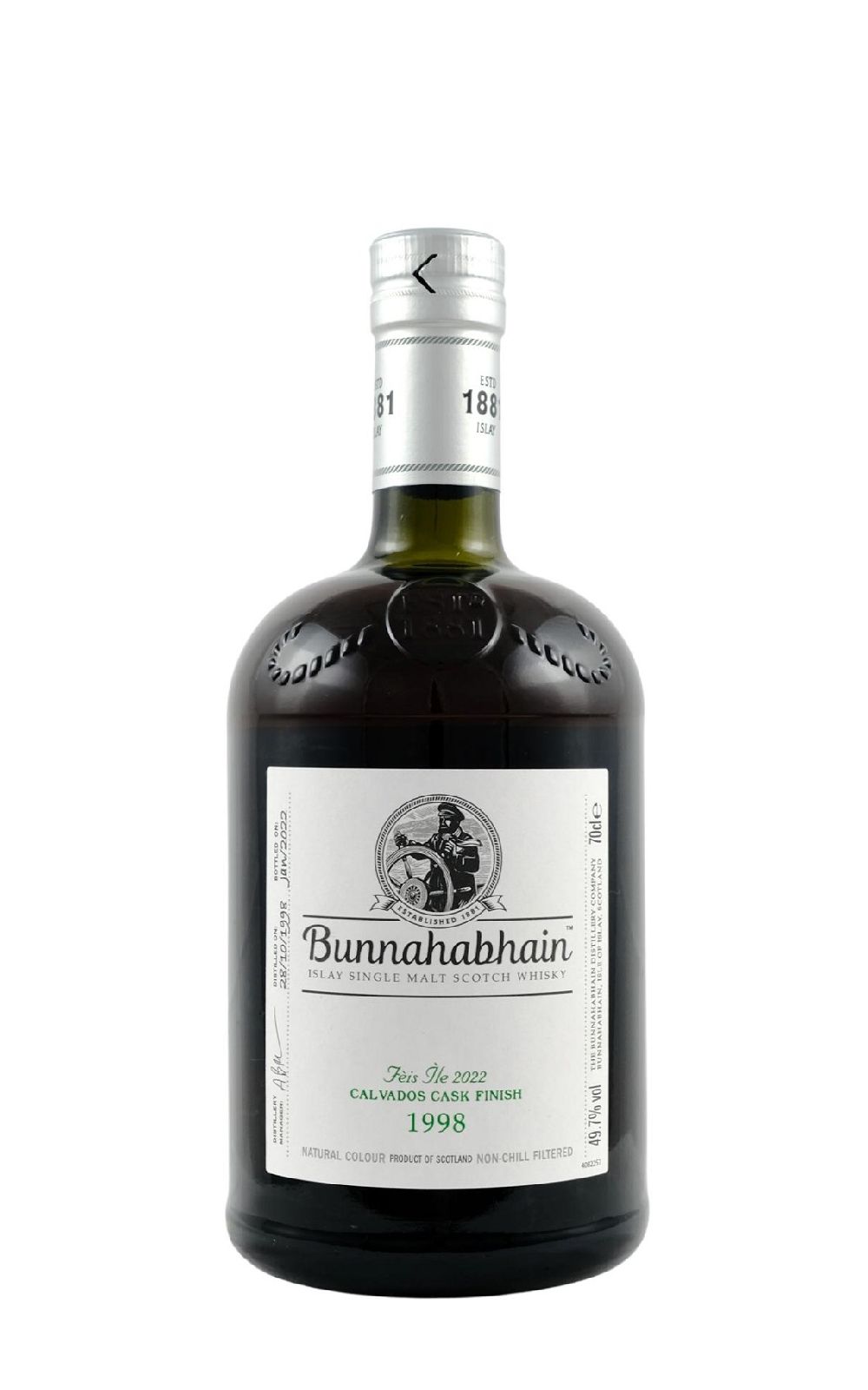 Bunnahabhain Feis Ile 2022 1998 Calvados Finish Islay Single Malt Scotch Whisky 布納哈本 2022艾雷島嘉年華 1998法國蘋果白蘭地桶單一麥芽蘇格蘭威士忌