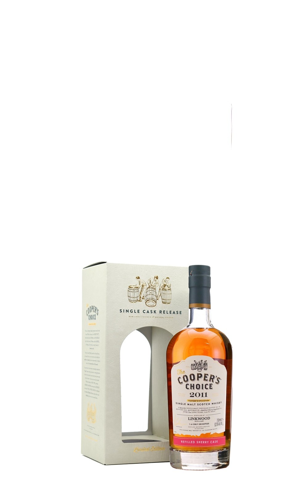 The Cooper s Choice Linkwood 2011 10 Years 303531 Refilled Sherry Cask Single Malt Scotch Whisky 酷選大師 林肯伍德 2011 10年 雪莉桶 單一麥芽威士忌