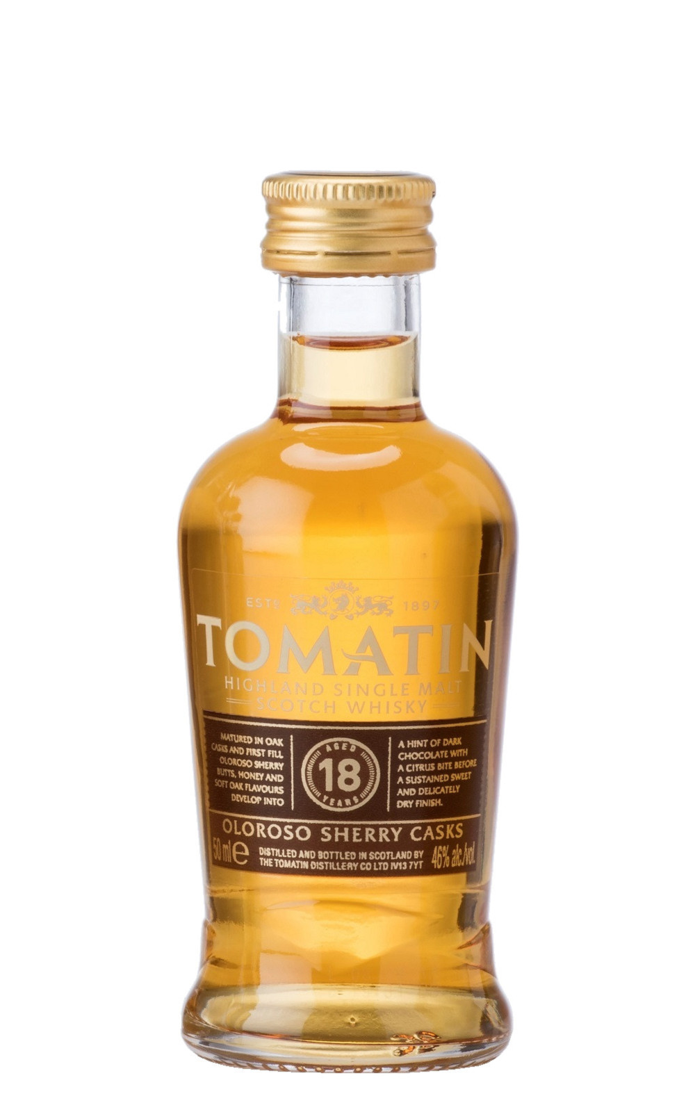 Tomatin Distillery Aged 18 Years Oloroso Sherry Casks Highland Single Malt Scotch Whisky 湯瑪町酒廠 18年 高地單一麥芽蘇格蘭威士忌