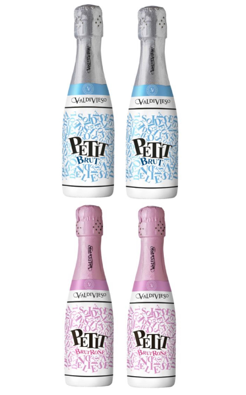 Vina Valdivieso Petit Brut小氣泡酒買3送1組合 藍 2 粉紅 2 NV 威帝偉士酒莊 Petit Brut小氣泡酒買3送1組合 藍 2 粉紅 2