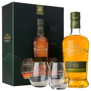 Tomatin Distillery-12 Years Highland Single Malt Scotch Whisky Gift Box (w/ 2 Glasses)