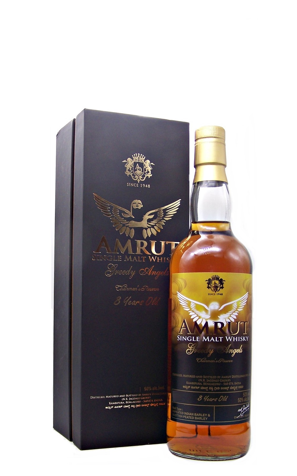 Amrut Chairman s Reserve Greedy Angels 8 Years Single Malt Indian Whisky 雅沐特蒸餾廠 高階珍藏系列 貪婪天使 8年單一麥芽印度威士忌
