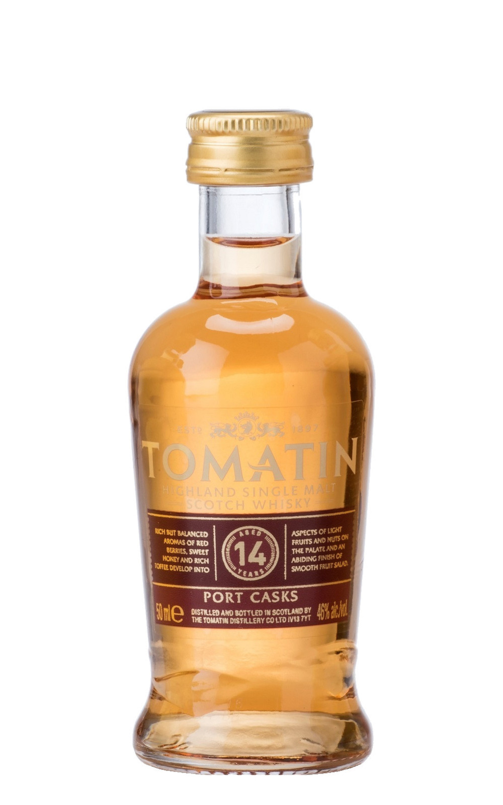 Tomatin Distillery Aged 14 Years Port Casks Highland Single Malt Scotch Whisky 湯瑪町酒廠 14年 高地單一麥芽蘇格蘭威士忌
