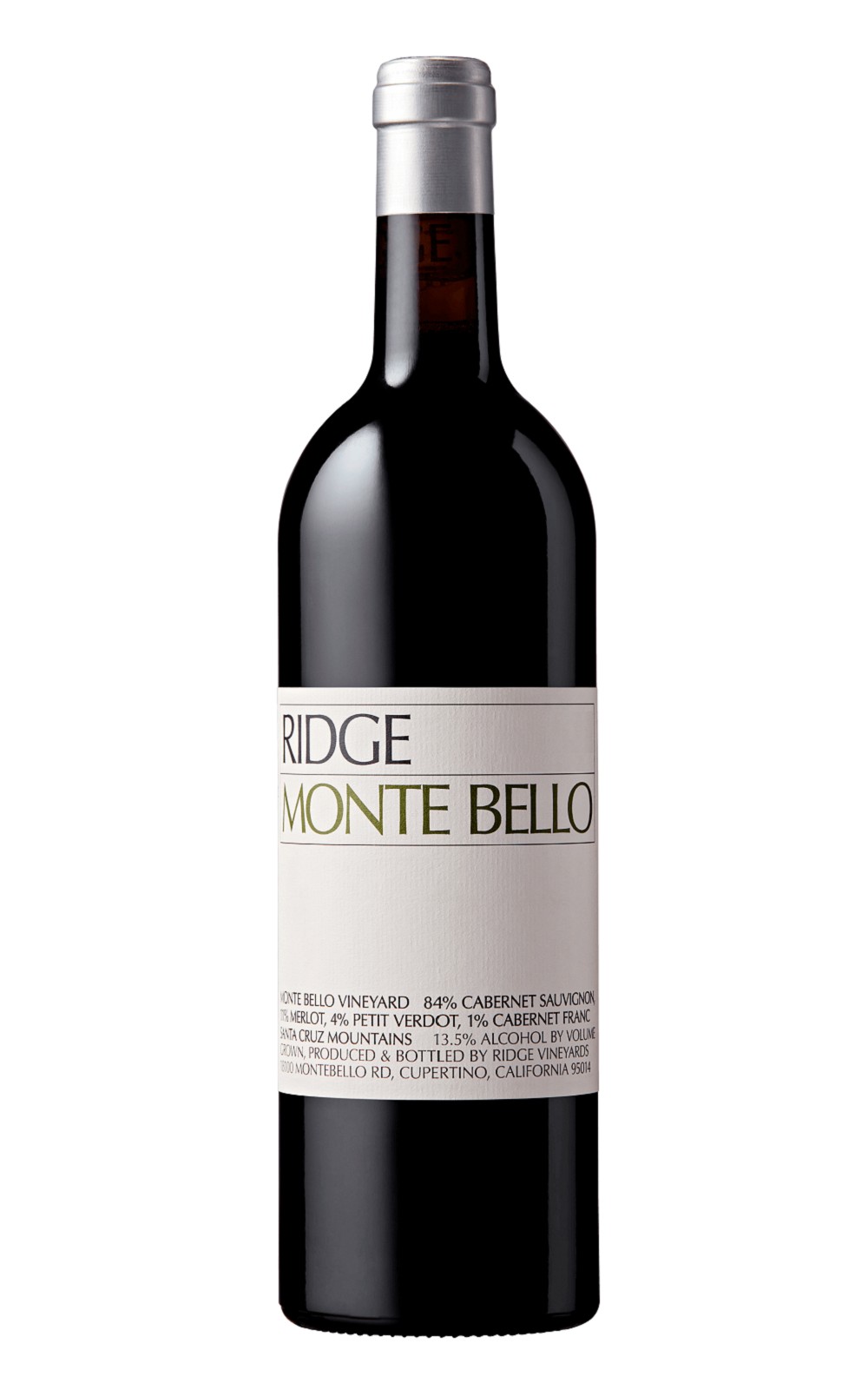 Ridge Estate Monte Bello 2020 瑞脊酒莊 蒙特貝羅莊園 紅酒