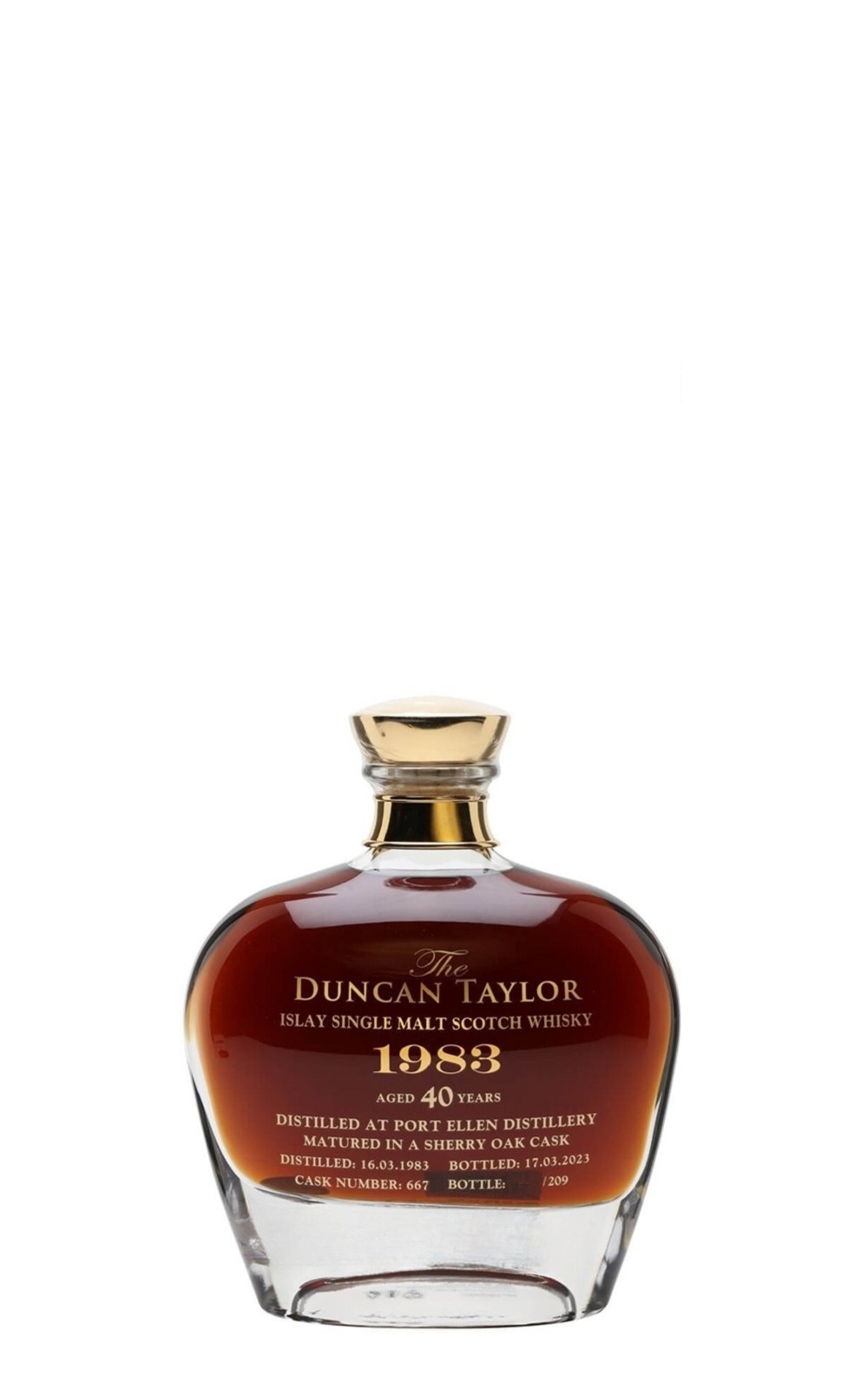 Duncan Taylor Scotch Whisky Port Ellen 1983 Aged 40 Years Islay Single Malt Scotch Whisky 鄧肯 泰勒威士忌 波特艾倫 1983 四十年單桶原酒單一麥芽蘇格蘭威士忌