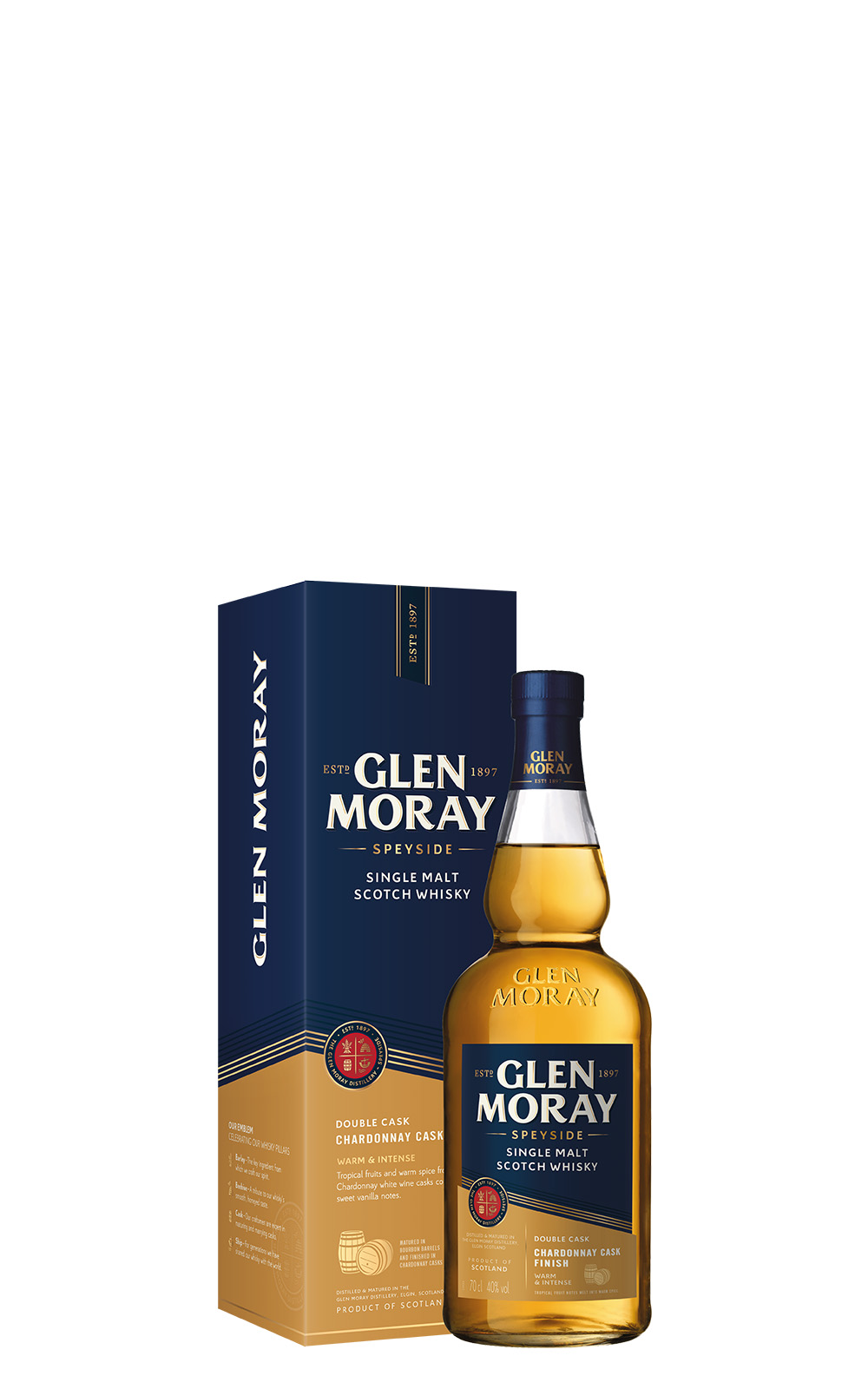 Glen Moray Chardonnay Cask Finish Double Cask Single Malt Scotch Whisky 格蘭莫雷 夏多內桶 單一麥芽蘇格蘭威士忌