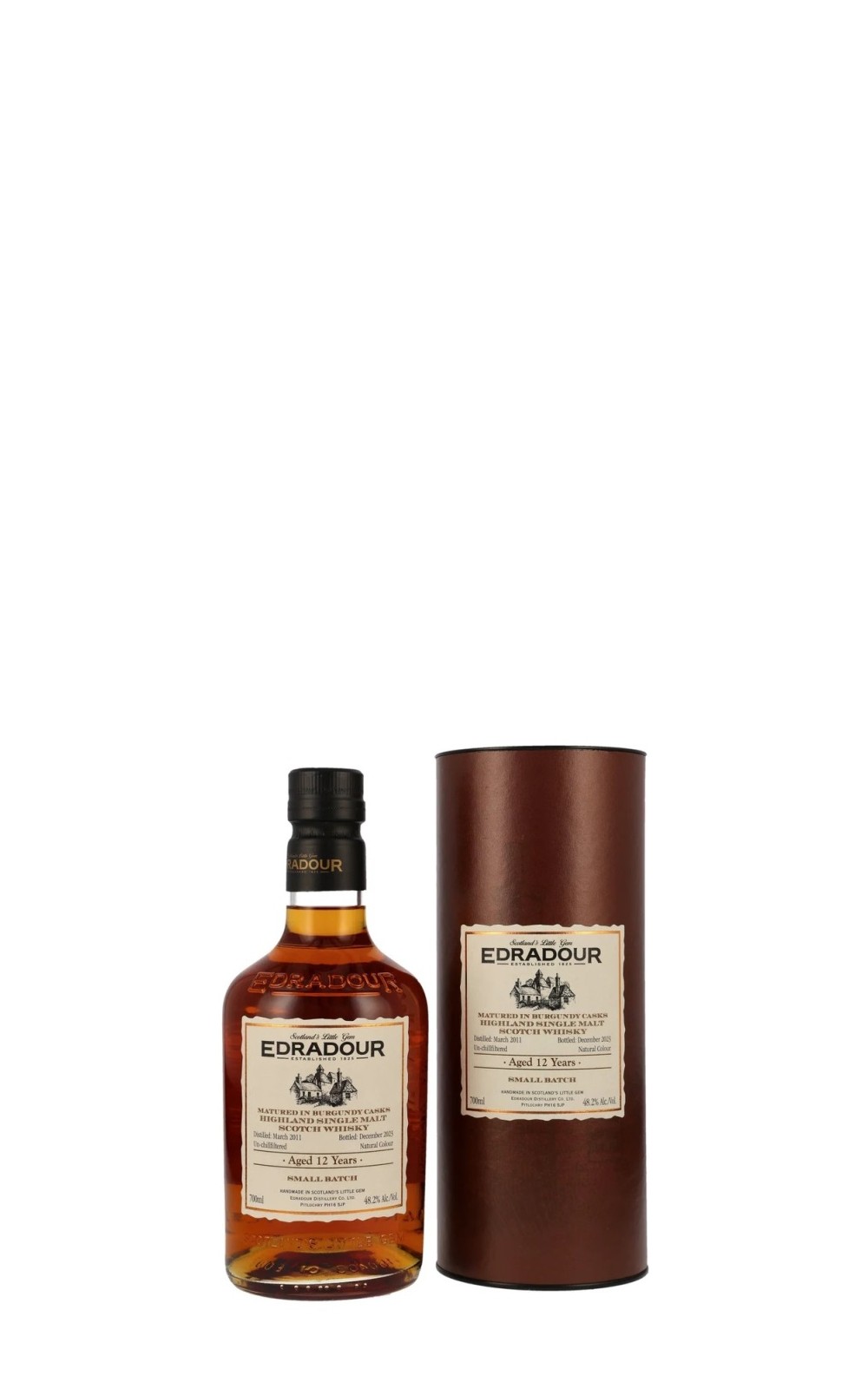 Edradour Distillery Small Batch Aged 12 Years Burgundy Cask Highland Single Malt Scotch Whisky 艾德多爾蒸餾廠 小批次 12年 布根地紅酒桶 高地單一麥芽蘇格蘭威士忌