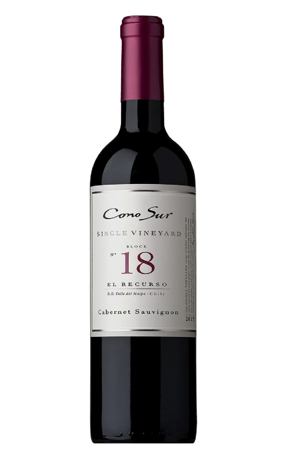 Cono Sur Single Vineyard Block No 18 El Recurso Cabernet Sauvignon 2019 鑑賞家酒莊 單一園系列 地塊18號 卡本內蘇維濃紅酒