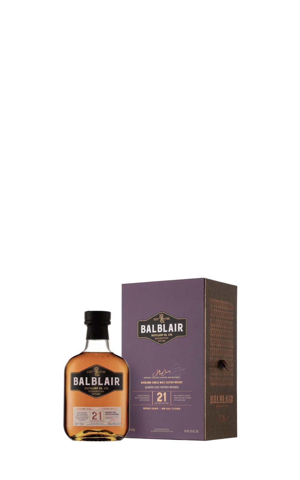 Balblair Aged 21 Years Highland Single Malt Scotch Whisky 巴布萊爾 21年 高地 單一麥芽蘇格蘭威士忌