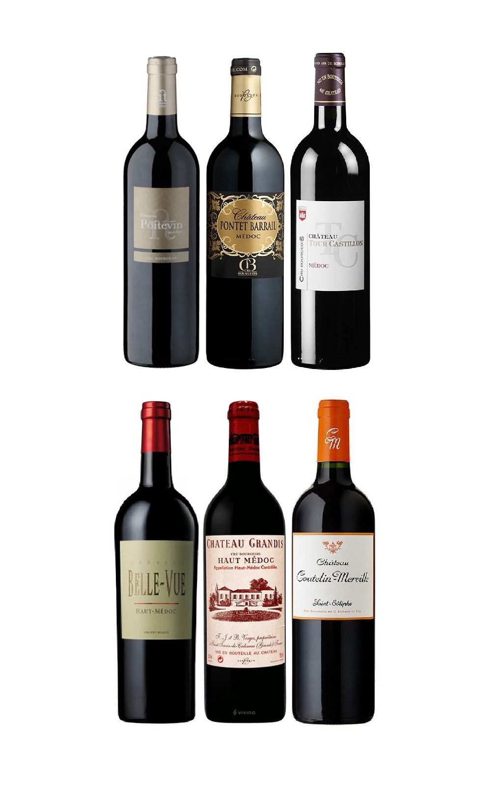 iCheers Special Set Cru Bourgeois Champion 6 Bottle Set 750ml 6 NV 愛酒窩特惠組 波爾多士族名莊冠軍紅酒六瓶組 750ml 6