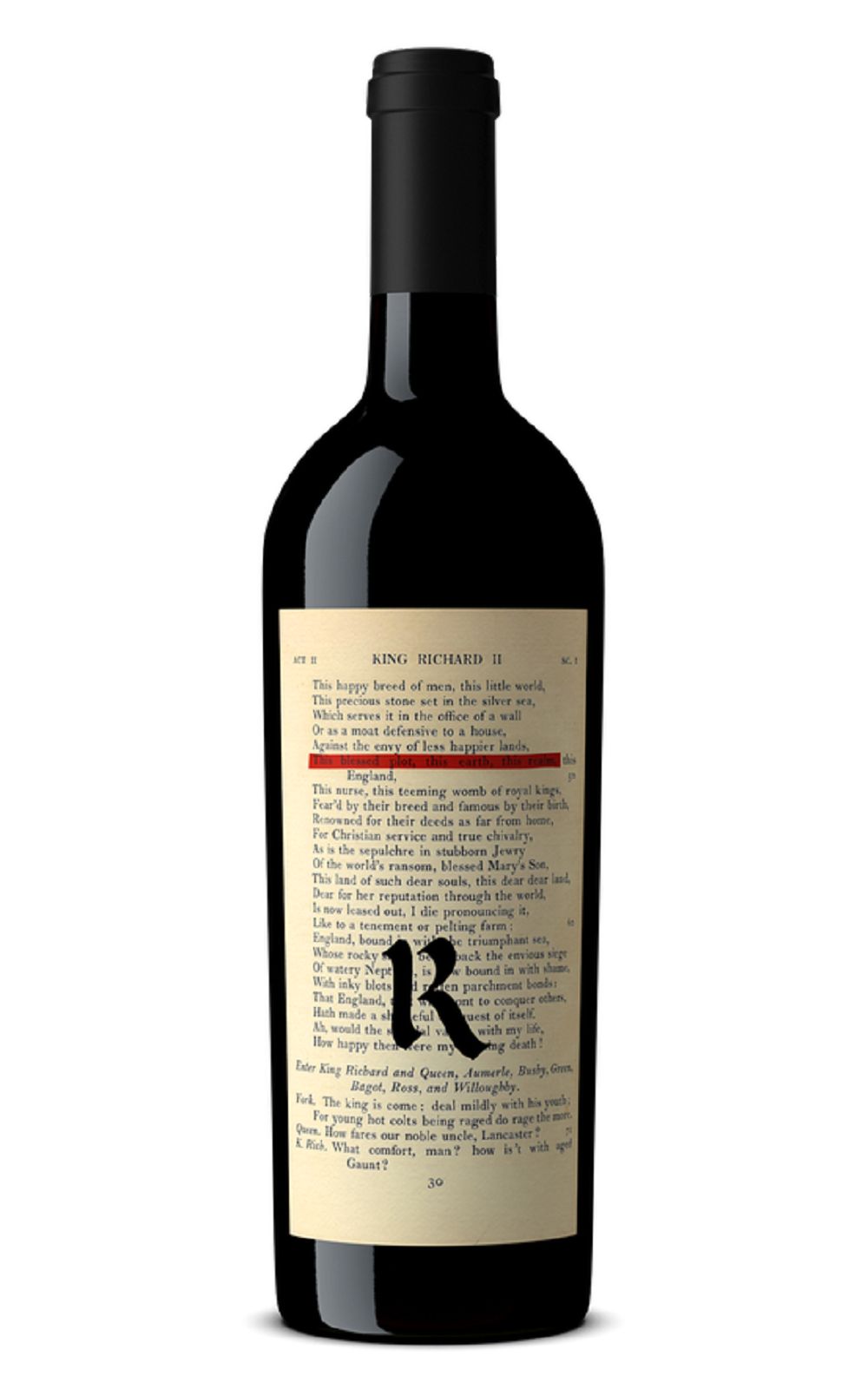 Realm Cellars “The Bard 2015 範疇酒莊 詩人 紅酒