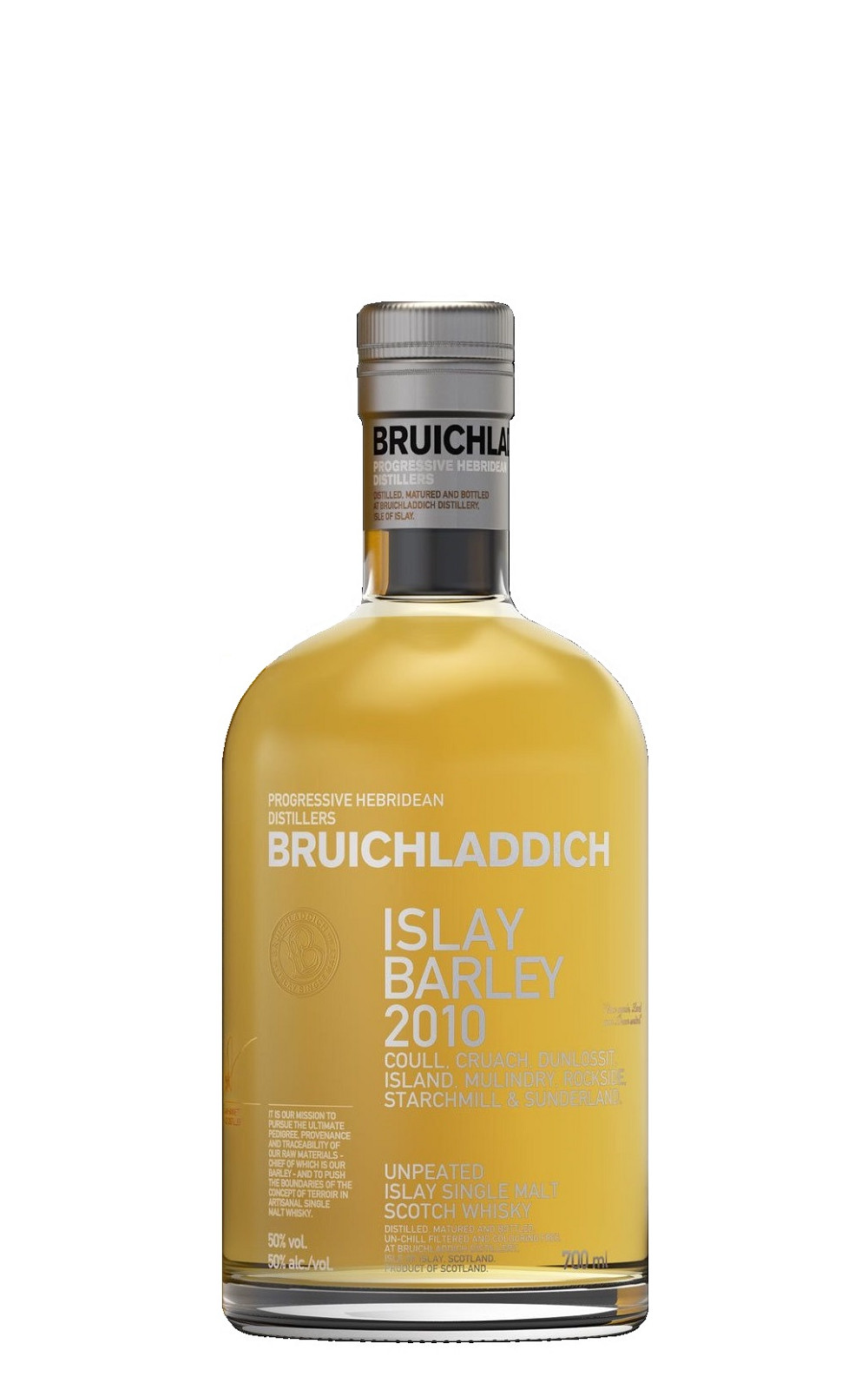 Bruichladdich Distillery Islay Barley 2010 Unpeated Islay Single Malt Scotch Whisky 布萊迪蒸餾廠 艾雷大麥 2010 艾雷島單一麥芽蘇格蘭威士忌