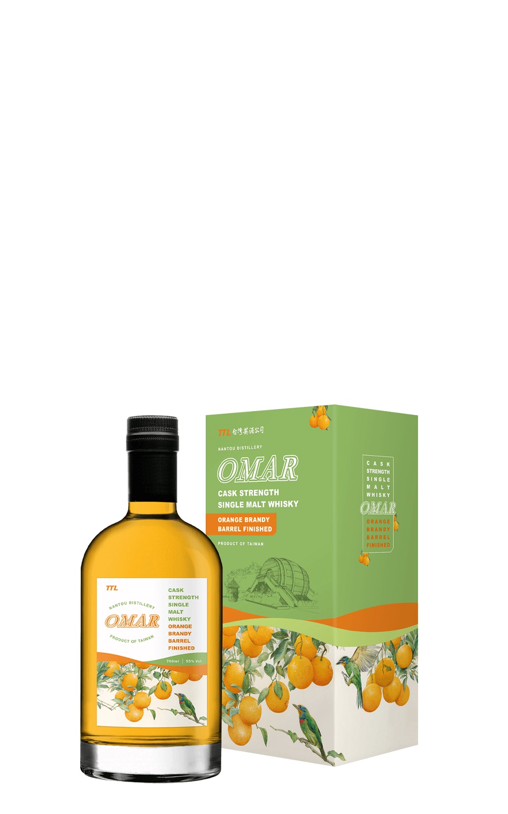 Nantou Distillery Omar 原桶強度 單一麥芽威士忌 柳丁酒桶 新版 南投酒廠 Omar 原桶強度 單一麥芽威士忌 柳丁酒桶 新版