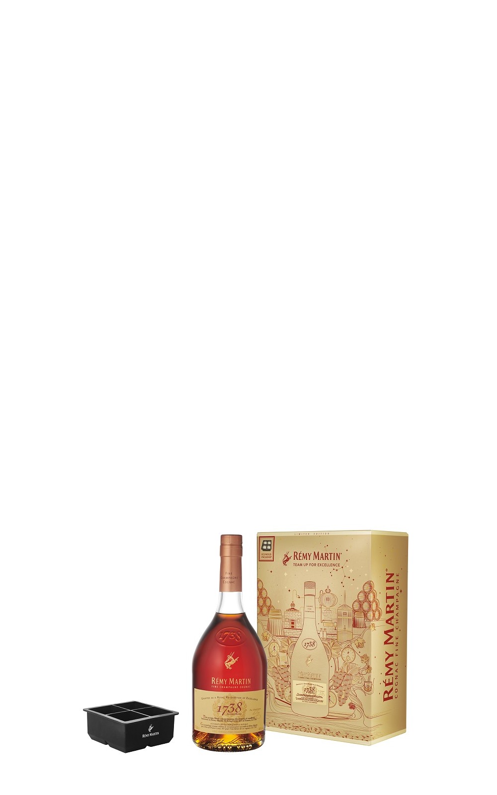 Remy Martin 1738 Accord Royal Cognac Gift Set With Ice Tray 人頭馬 1738干邑白蘭地 星耀禮盒組 附製冰盒