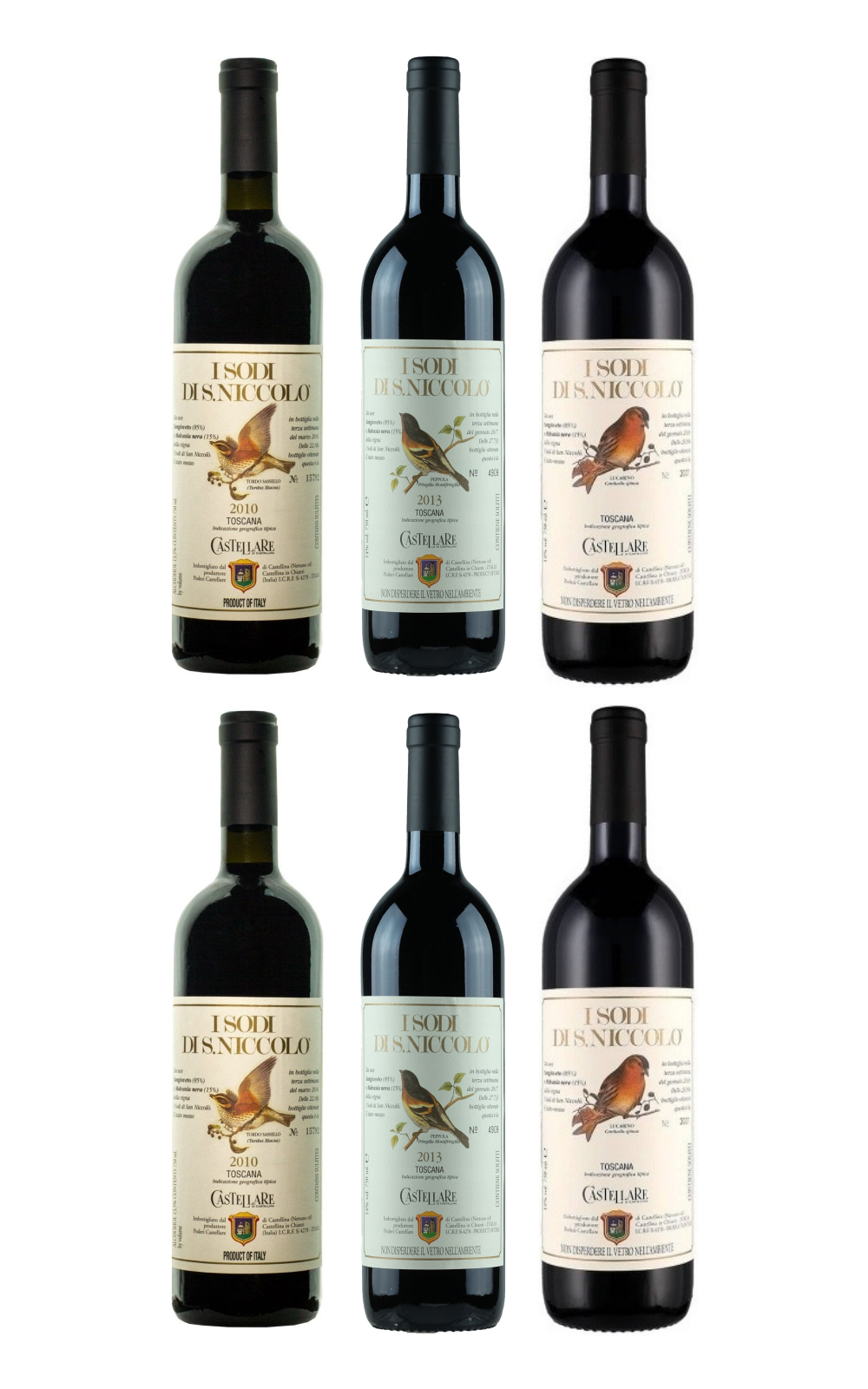 Castellare di Castellina I Sodi Di San Niccolo 6 bottles Set NV 卡斯泰利酒莊 伊索地特級園紅酒 年份套組