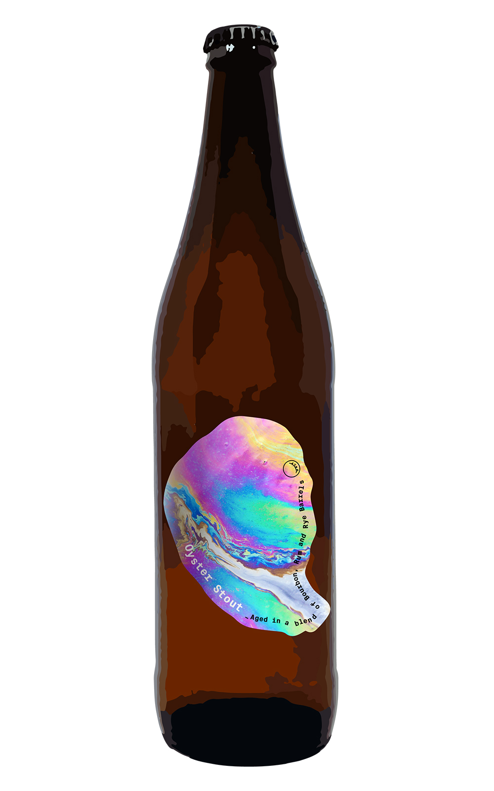 UGLY HALF BEER Oyster Stout Aged in a blend of Bourbon Rum and Rye Barrels 酉鬼啤酒 蚵仔黑 泡在波本 蘭姆以及裸麥裡面