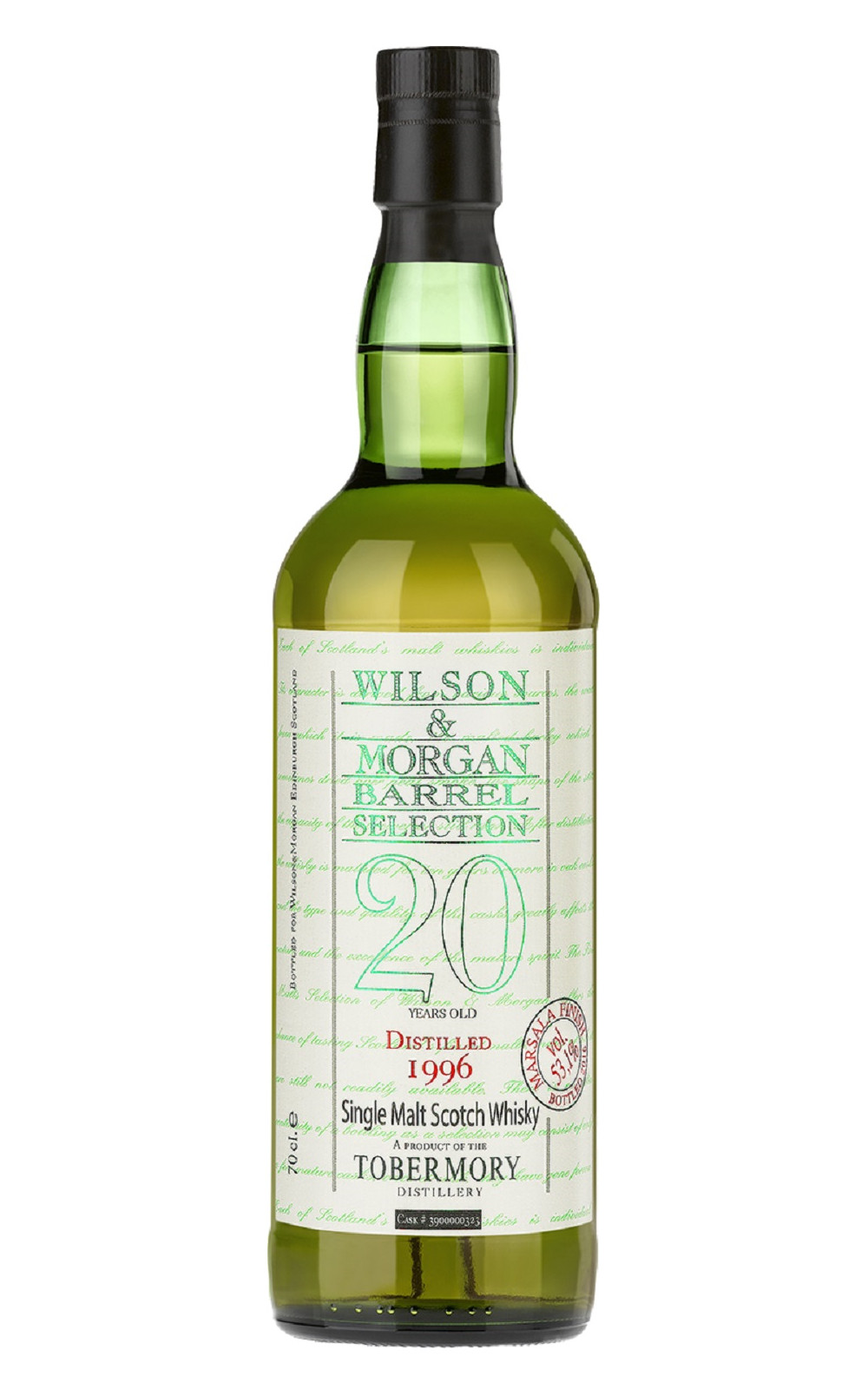 Wilson Morgan Barrel Selection Tobermory 1996 20 Years Old Marsala Finish Single Malt Scotch Whisky 威爾森 x 摩根獨立裝瓶廠 特本 1996 20年馬撒拉桶 單一麥芽蘇格蘭威士忌