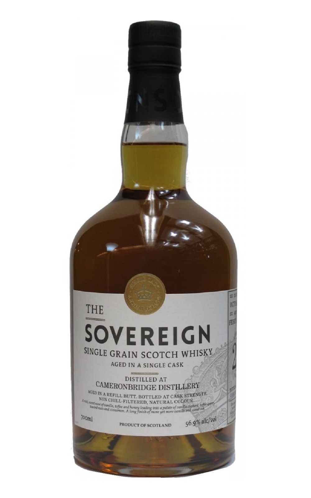The Sovereign Cameronbridge 1991 26 Years Single Grain Scotch Whisky 穀穀帝王 卡麥隆橋 1991 26年單一穀物蘇格蘭威士忌