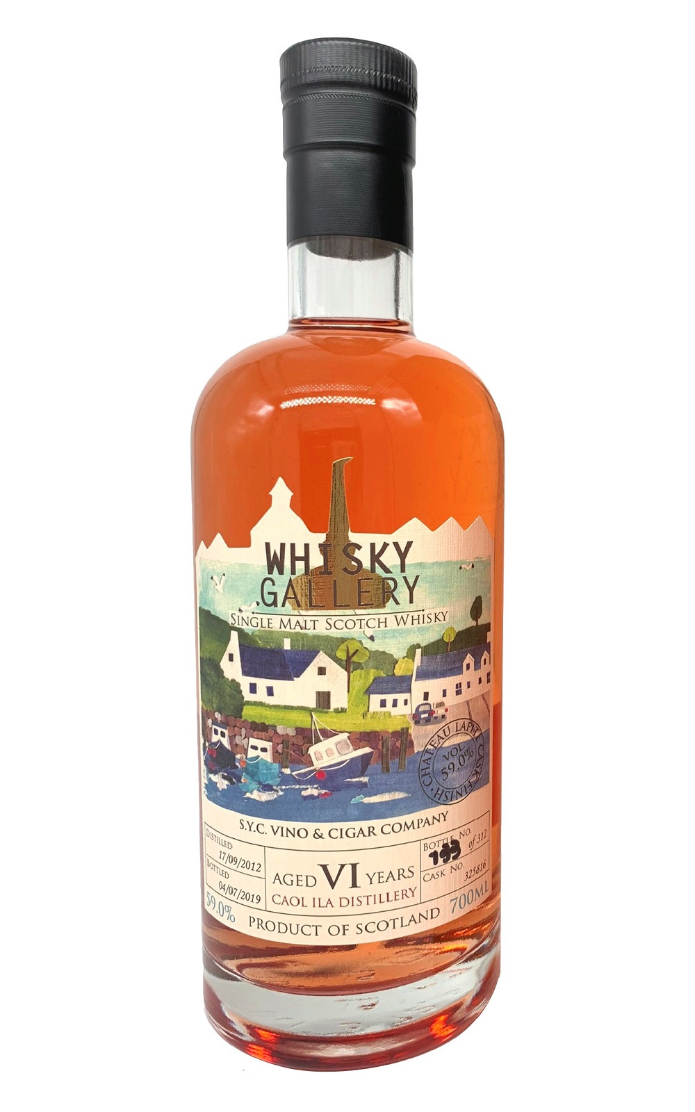Whisky Gallery Caol Ila Distillery 325816 Aged 6 Years Single Malt Scotch Whisky 醉美威士忌 酷艾拉 桶號 325816 6年單一麥芽蘇格蘭威士忌