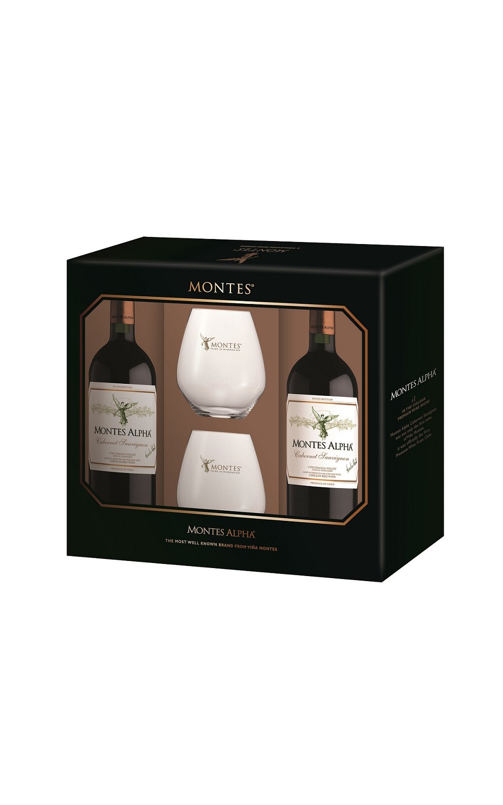 Vina Montes Montes Alpha Cabernet Sauvignon Glasses Gift Box 2018 蒙帝斯酒莊 阿法卡本內蘇維濃紅酒 水晶杯雙入禮盒