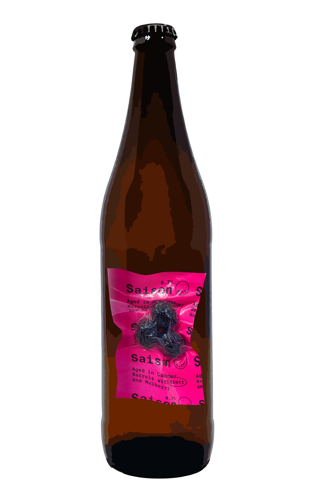 Ugly Half Beer Saison Aged in Cabernet Barrels with Brett and Mulberry 酉鬼啤酒 桑椹 Saison 泡在卡本內裡面