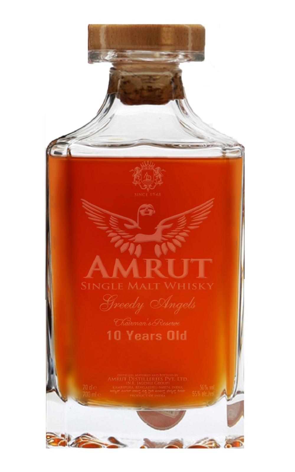 Amrut Chairman s Reserve Greedy Angels 10 Years Single Malt Indian Whisky 雅沐特蒸餾廠 高階珍藏系列 貪婪天使 經典波本 10年特別版 單一麥芽印度威士忌