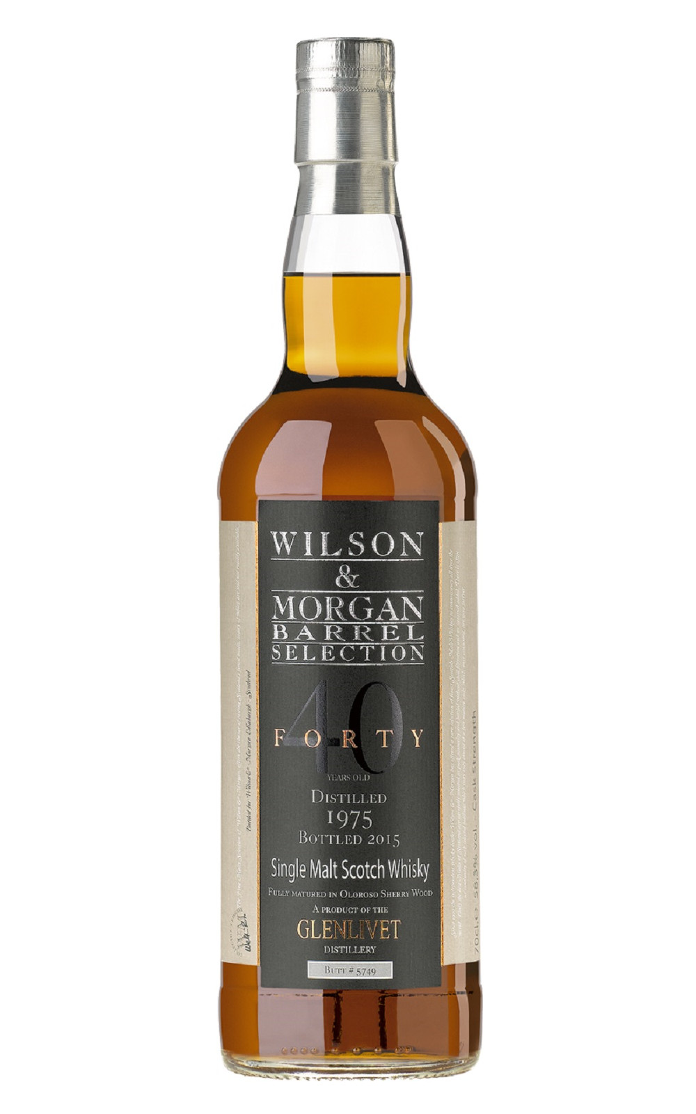 Wilson Morgan Barrel Selection Glenlivet 1975 40 Years Old Oloroso Sherry Wood Cask Strength Single Malt Scotch Whisky 威爾森 x 摩根獨立裝瓶廠 格蘭利威 1975 40年歐羅洛梭桶 單一麥芽蘇格蘭威士忌原酒