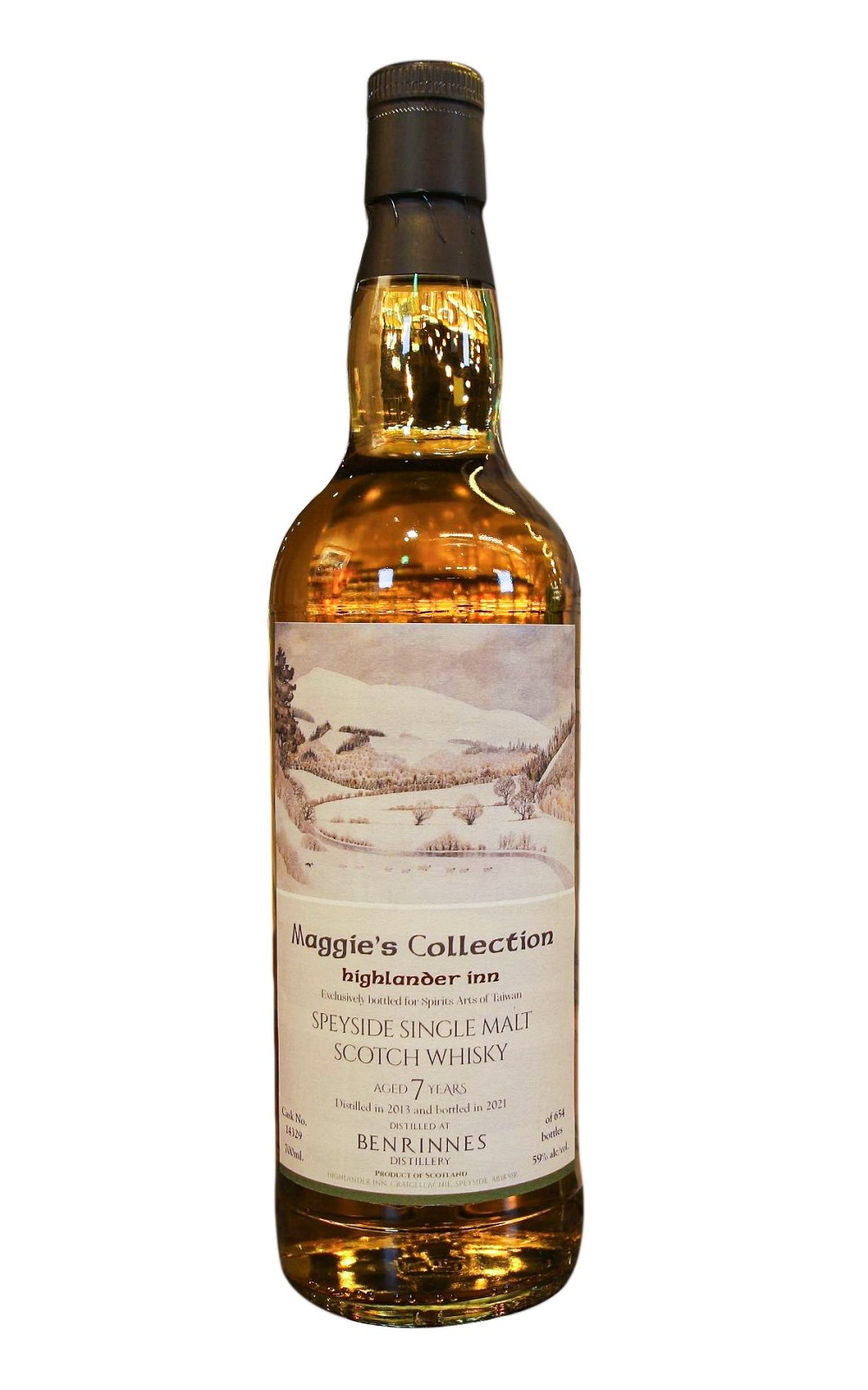 Highlander Inn Maggie s Collection Benrinnes Aged 7 Years Speyside Single Malt Scotch Whisky 高地人小酒館 瑪姬精選 本利林 7年單一麥芽蘇格蘭威士忌