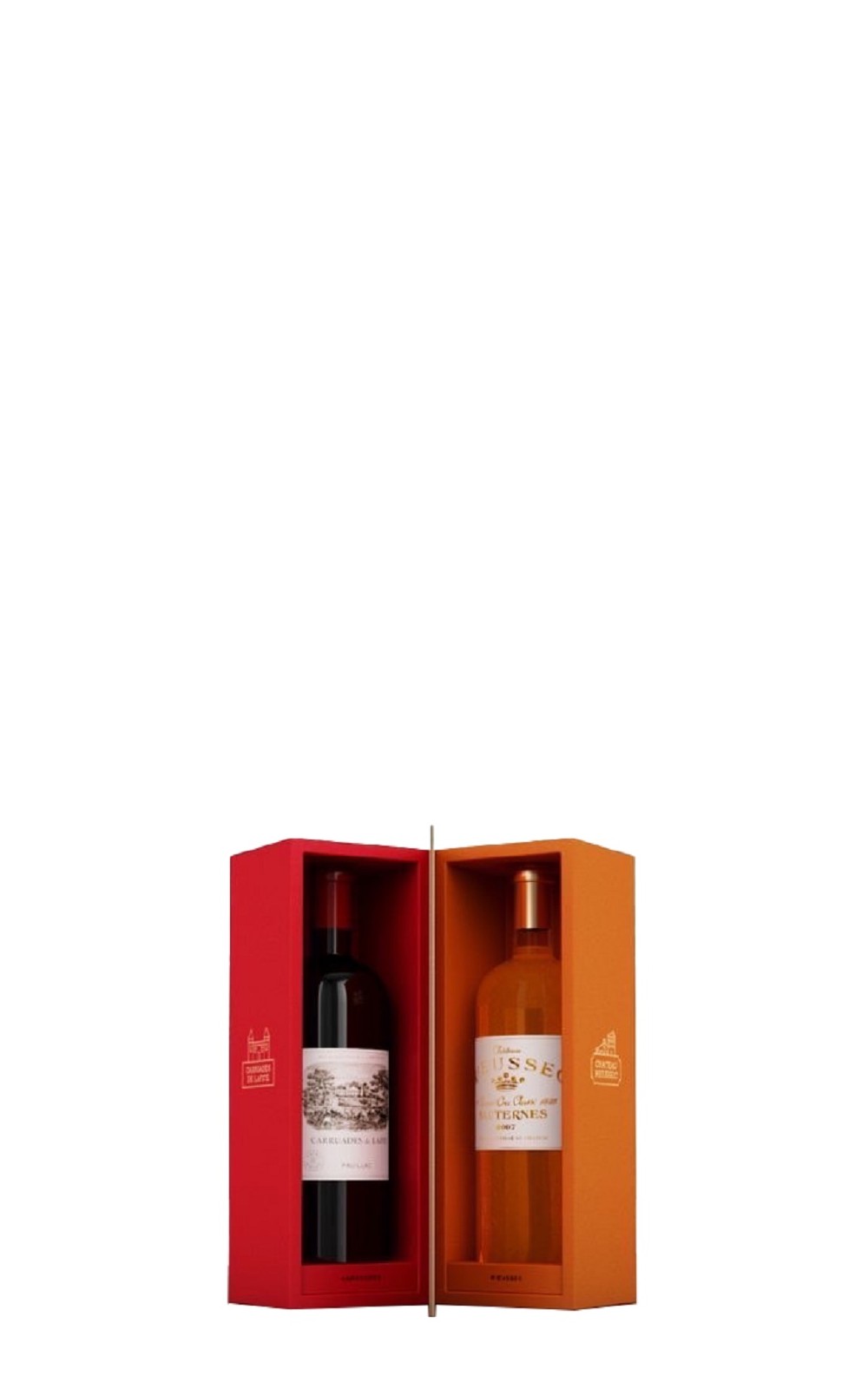 iCheers Special Set Carruades de Lafite 2015 Rieussec 2007 Gift Box 2 Bottles NV 愛酒窩特惠組 拉菲二軍紅酒 2015 胡賽克一軍甜白酒 2007 原廠雙入禮盒組