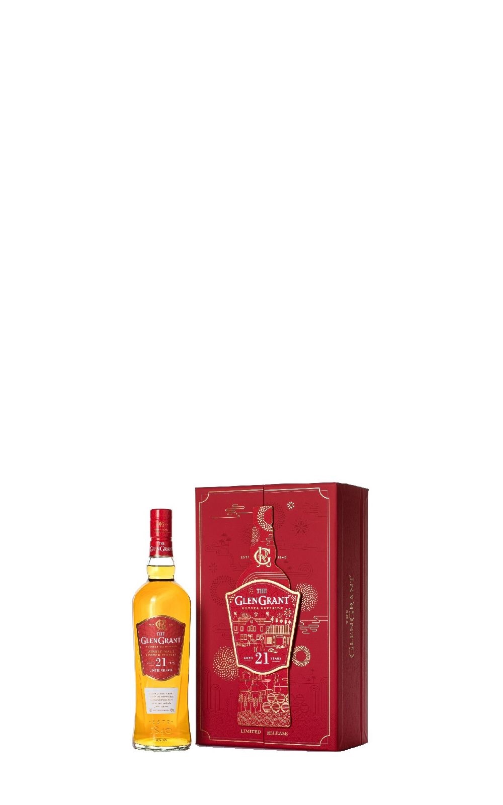 Glen Grant Aged 21 Years Single Malt Scotch Whisky Gift Box 格蘭冠酒廠 21年單一麥芽蘇格蘭威士忌 金兔限定版禮盒