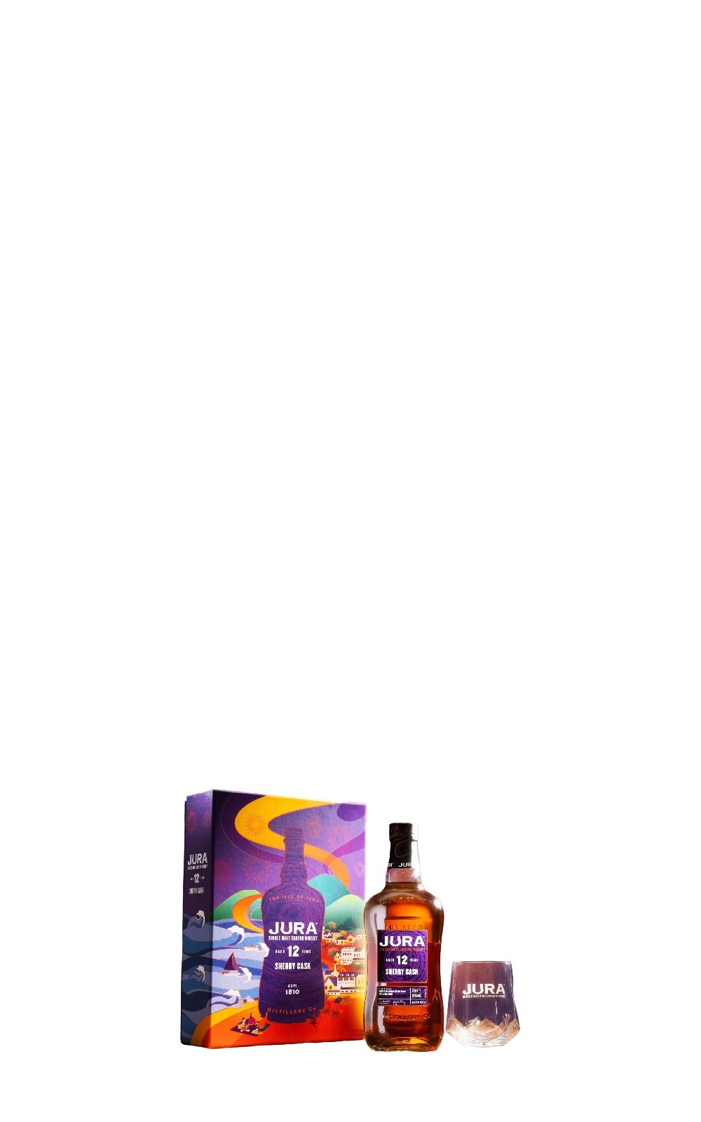 Jura Sherry Cask Aged 12 Years Single Malt Scotch Whisky Gift Set With Glass 吉拉蒸餾廠 雪莉桶 12年 單一麥芽蘇格蘭威士忌 附杯禮盒組