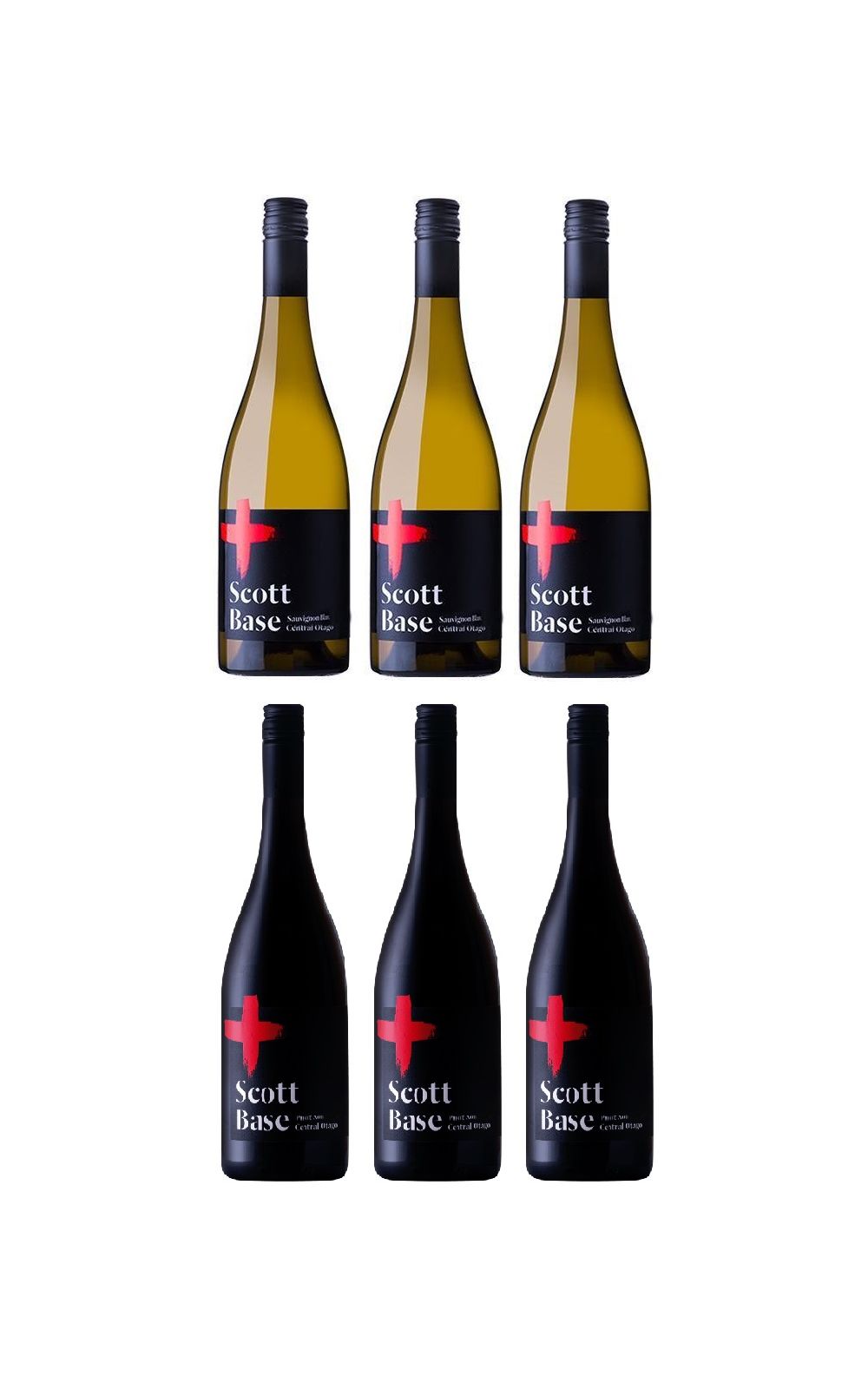 Scott Base Vineyard Central Otago Pinot Noir Central Otago Sauvignon Blanc 6 Bottles Set 750ml 6 NV 史考特酒莊 旗艦紅白酒六瓶組 750ml 6