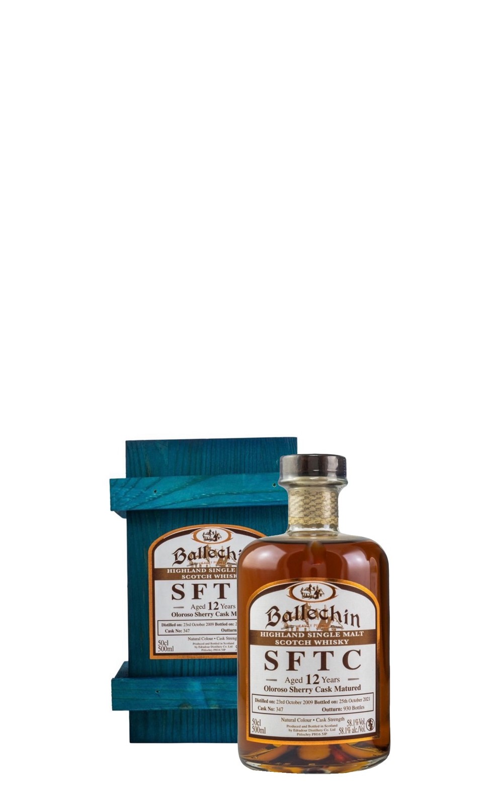 Edradour Distillery Ballechin SFTC Aged 12 Years Oloroso Sherry Cask 347 Highland Single Malt Scotch Whisky 艾德多爾蒸餾廠 巴拉罕 SFTC 12年雪莉桶 347 高地單一麥芽蘇格蘭威士忌