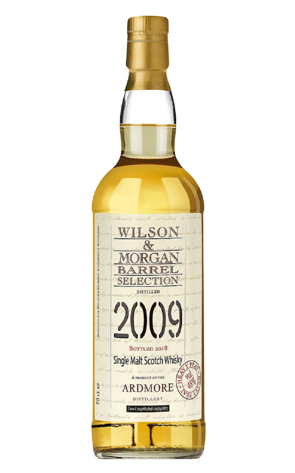 Wilson Morgan Barrel Selection Ardmore 2009 Heavy Peat Single Malt Scotch Whisky 威爾森 x 摩根獨立裝瓶廠 奧德摩爾 2009 重泥煤 單一麥芽蘇格蘭威士忌