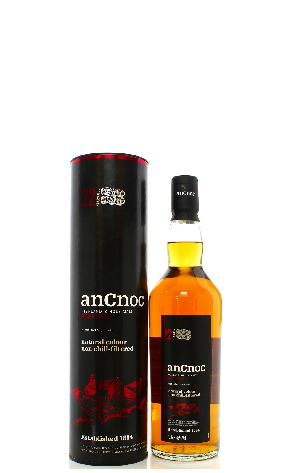 anCnoc 22 Years Old Highland Single Malt Scotch Whisky 安努克威士忌 22年高地單一麥芽蘇格蘭威士忌