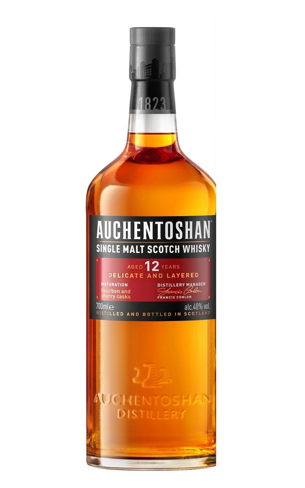 Auchentoshan 12 Years Old Single Malt Scotch Whisky 歐肯蒸餾廠 12年單一麥芽蘇格蘭威士忌