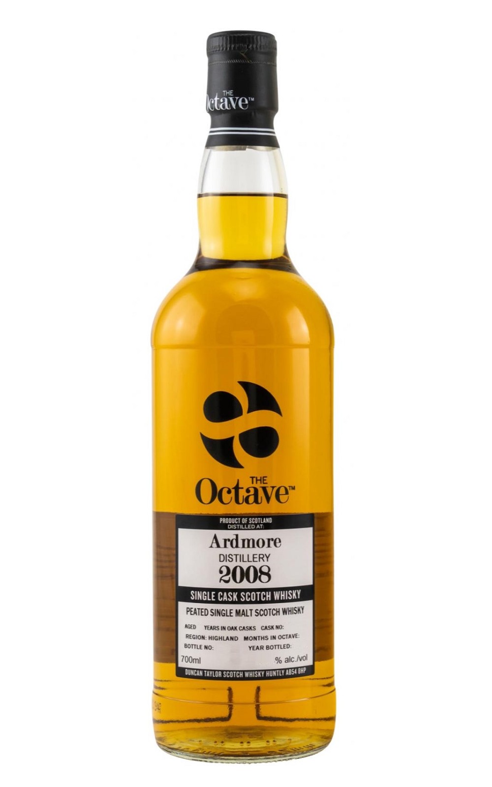 Duncan Taylor Scotch Whisky Octave Ardmore 2008 Aged 9 Years Peated Single Cask Single Malt Scotch Whisky 鄧肯 泰勒威士忌 歐提夫桶系列 奧德摩爾 9年單桶單一麥芽蘇格蘭威士忌