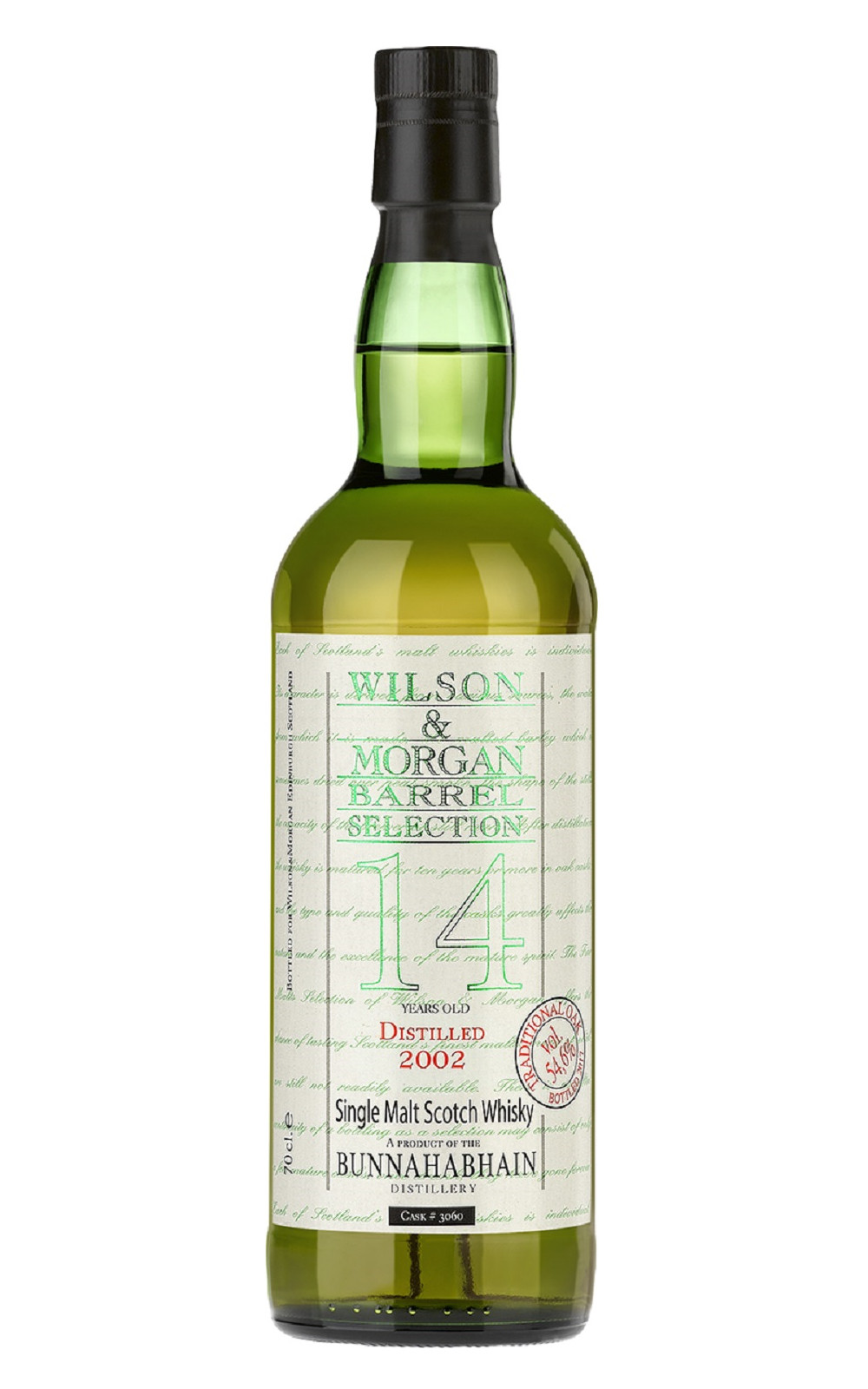 Wilson Morgan Barrel Selection Bunnahabhain 2002 14 Years Old Traditional Oak Single Malt Scotch Whisky 威爾森 x 摩根獨立裝瓶廠 布納哈本 2002 14年傳統桶 單一麥芽蘇格蘭威士忌