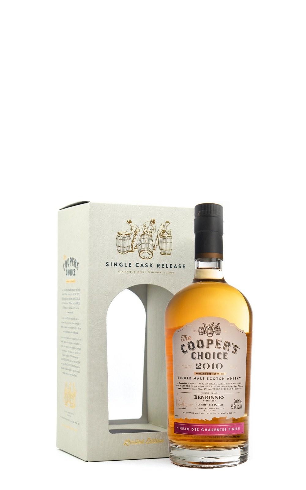 The Cooper s Choice Benrinnes 2010 11 Years 303340 Pineau des Charentes Finish Single Malt Scotch Whisky 酷選大師 本利林 2010 11年 皮諾甜酒桶 單一麥芽蘇格蘭威士忌