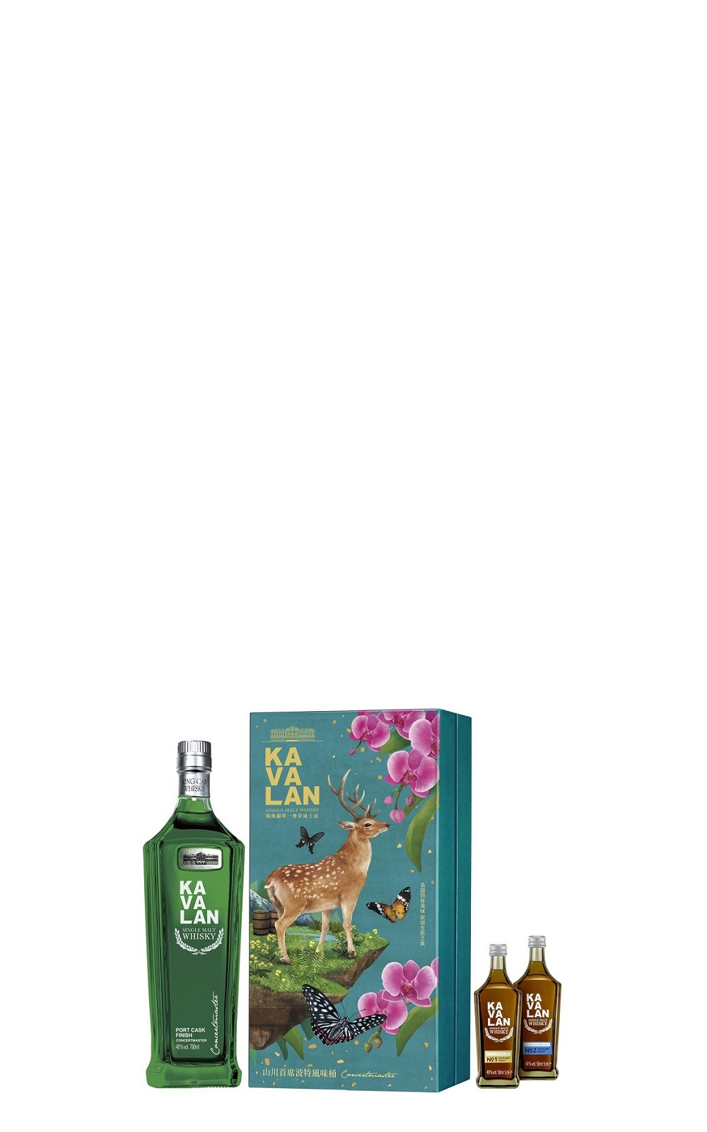 Kavalan Concertmaster Port Cask Finish Single Malt Whisky Gift Set 噶瑪蘭蒸餾廠 山川首席 波特風味桶 單一麥芽威士忌 梅花鹿版禮盒
