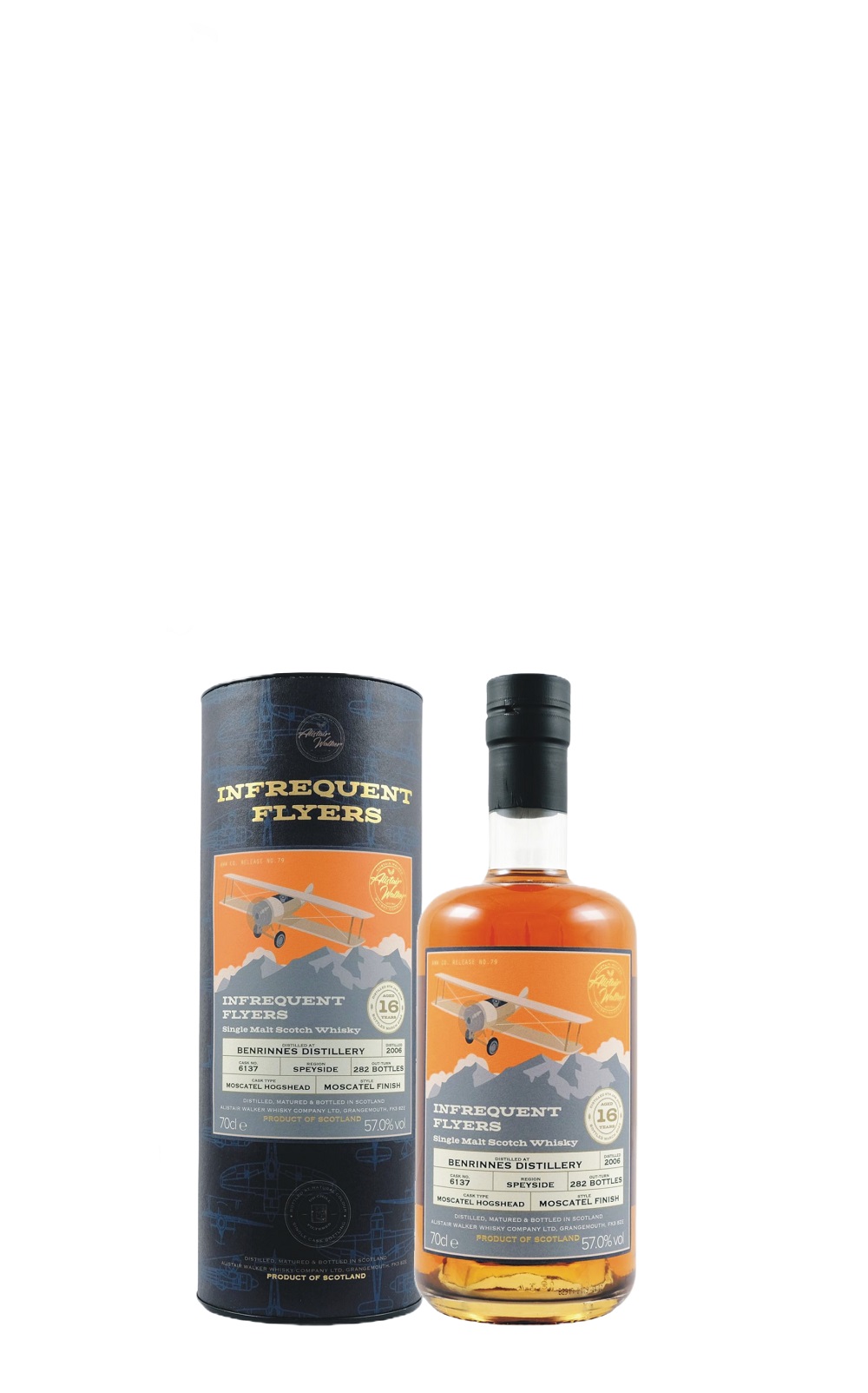Alistair Walker Whisky The Infrequent Flyer “Benrinnes 2006 Single Malt Scotch Whisky 亞力斯岱 沃克威士忌 The Infrequent Flyer 本利林 2006 單一麥芽蘇格蘭威士忌