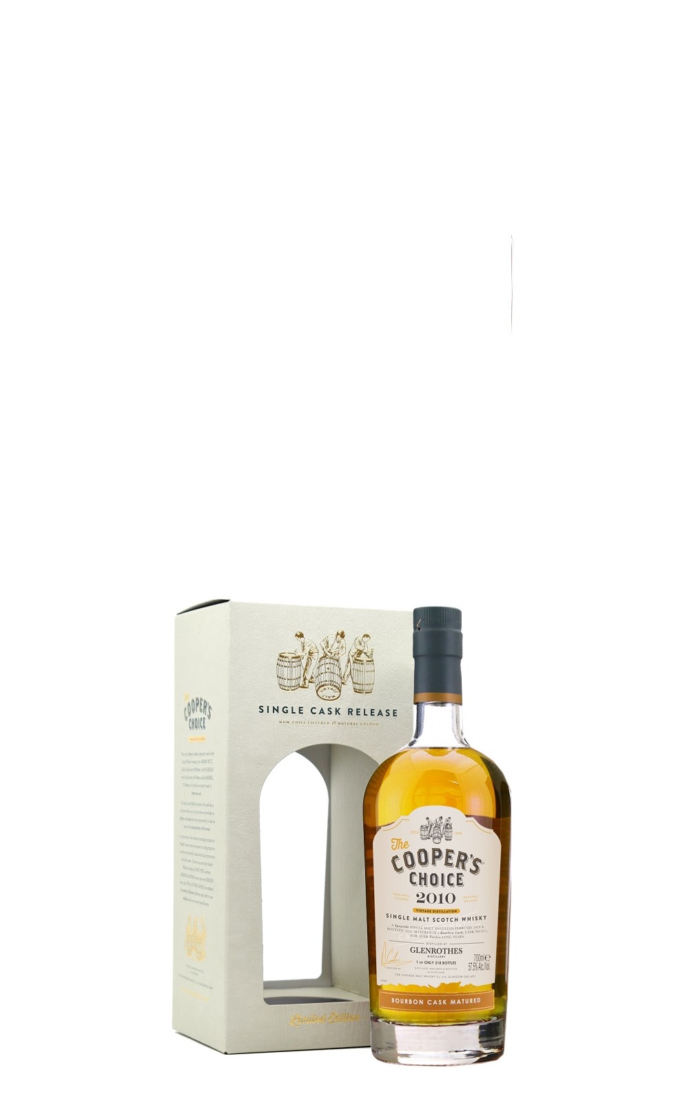 The Cooper s Choice Glenrothes 2010 12 Years 871 Bourbon Cask Matured Single Malt Scotch Whisky 酷選大師 格蘭路思 2010 12年 波本桶 單一麥芽蘇格蘭威士忌