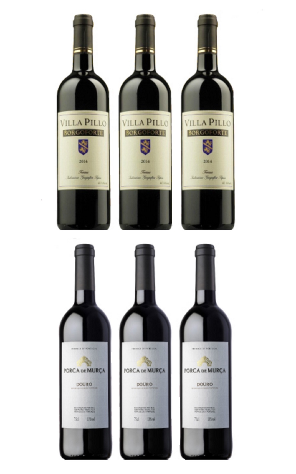 Villa Pillo Borgoforte Porca de Murça Tinto 6 Bottle Set NV 維拉皮羅酒莊 Borgoforte Porca de Murça 6瓶組