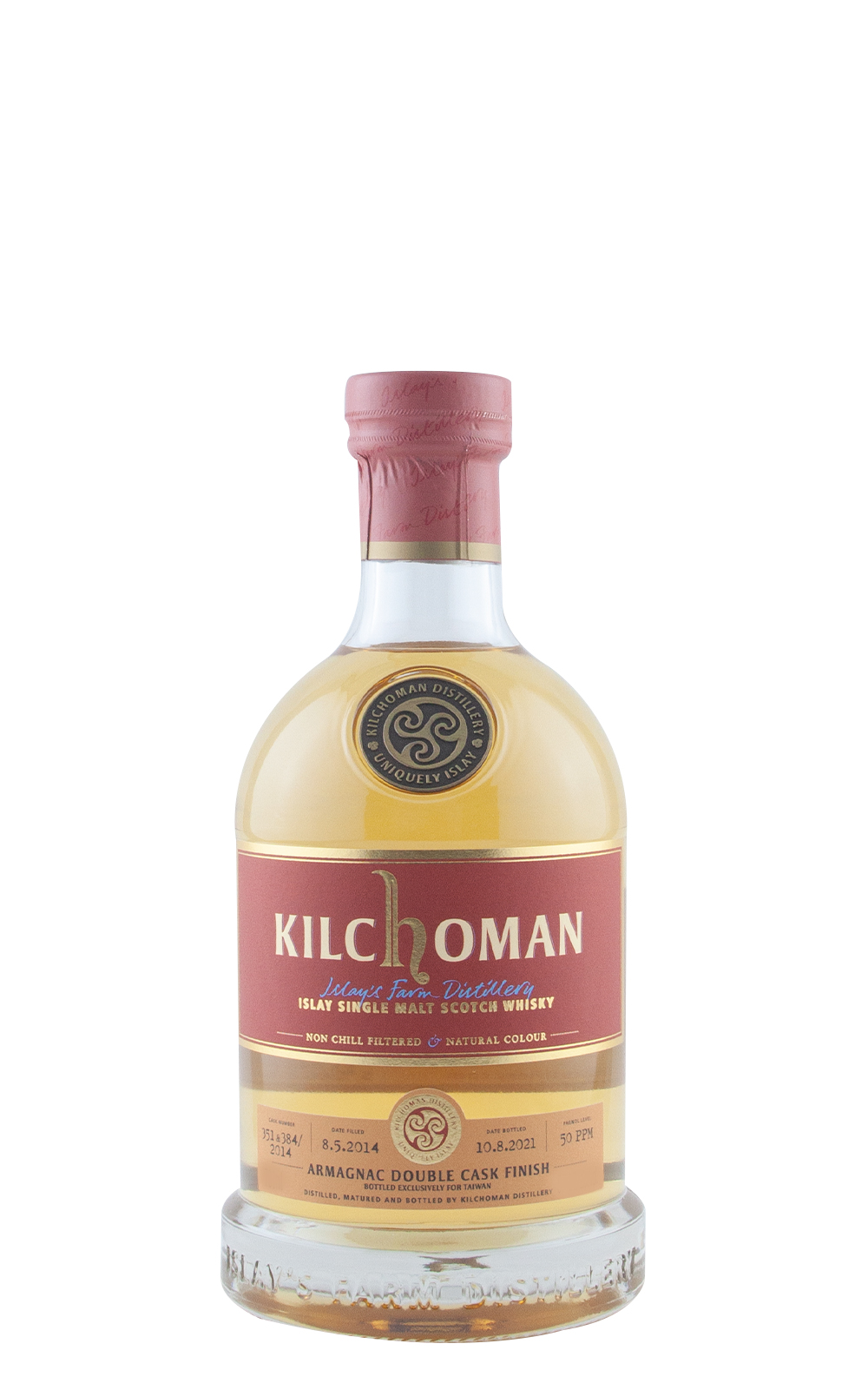 Kilchoman Distillery 2014 351 384 Armagnac Double Cask Finish Single Malt Scotch Whisky 齊侯門蒸餾廠 2014 351 384 雅馬邑白蘭地桶 單一麥芽蘇格蘭威士忌