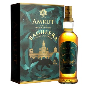 Amrut-"Bagheera" Sherry Cask Finish Indian Single Malt Whisky Gift Set With Two Glasses