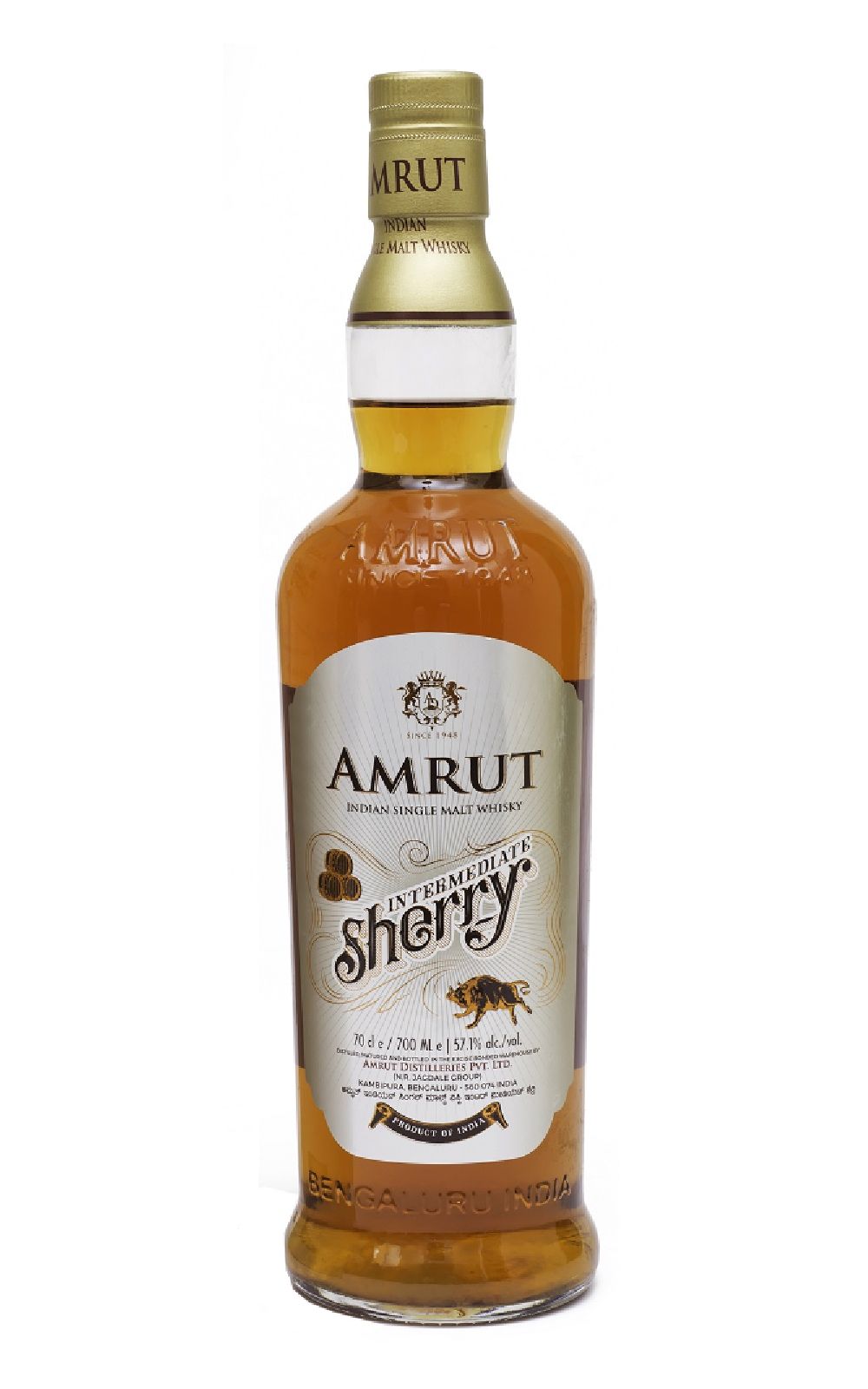 Amrut Intermediate Sherry Single Indian Malt Whisky 雅沐特蒸餾廠 日光雪莉 單一麥芽印度威士忌