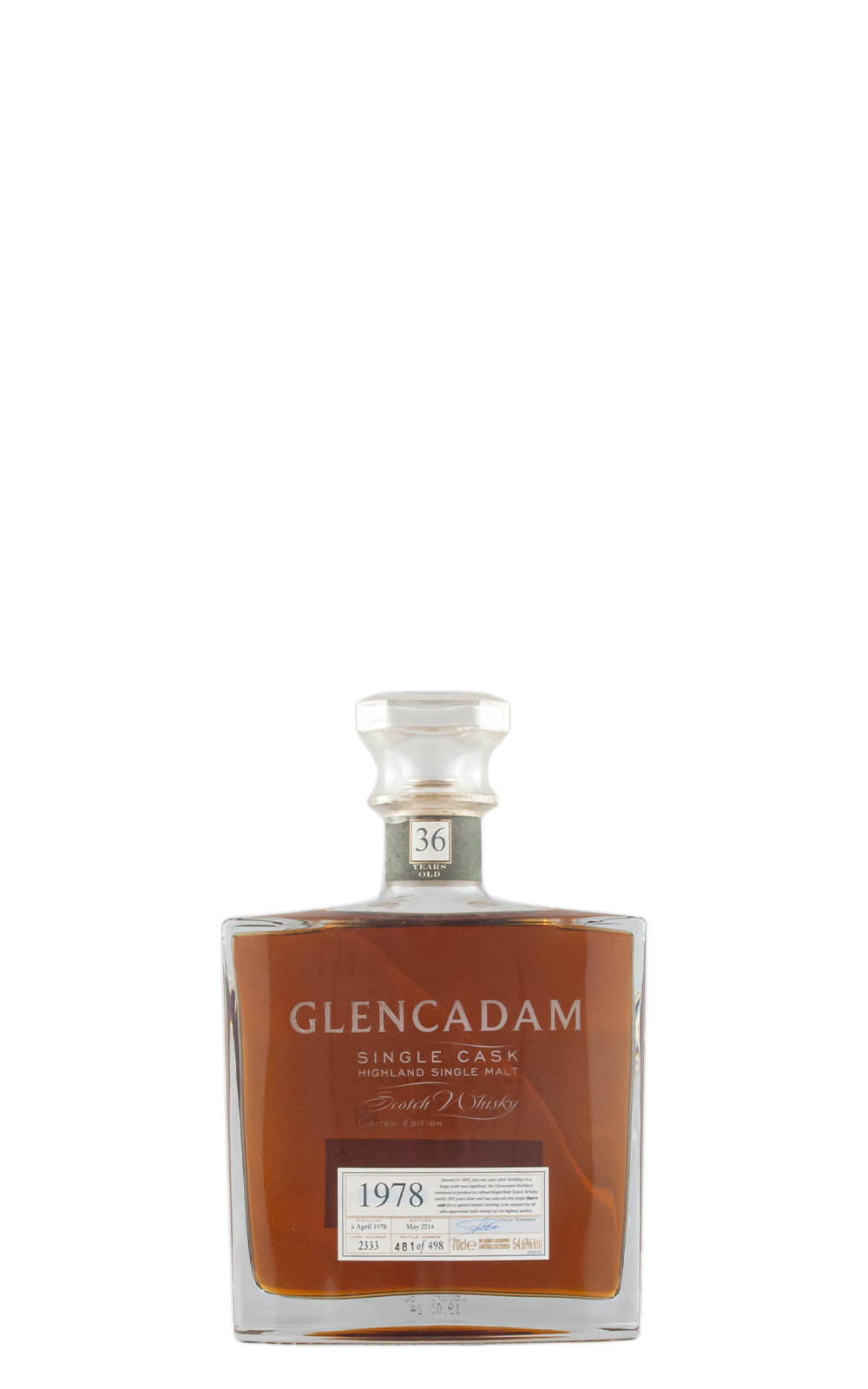 Glencadam Single Cask 1978 2333 36YO Highland Single Malt Scotch Whisky 卡登 1978 2333 36年單桶單一麥芽蘇格蘭威士忌