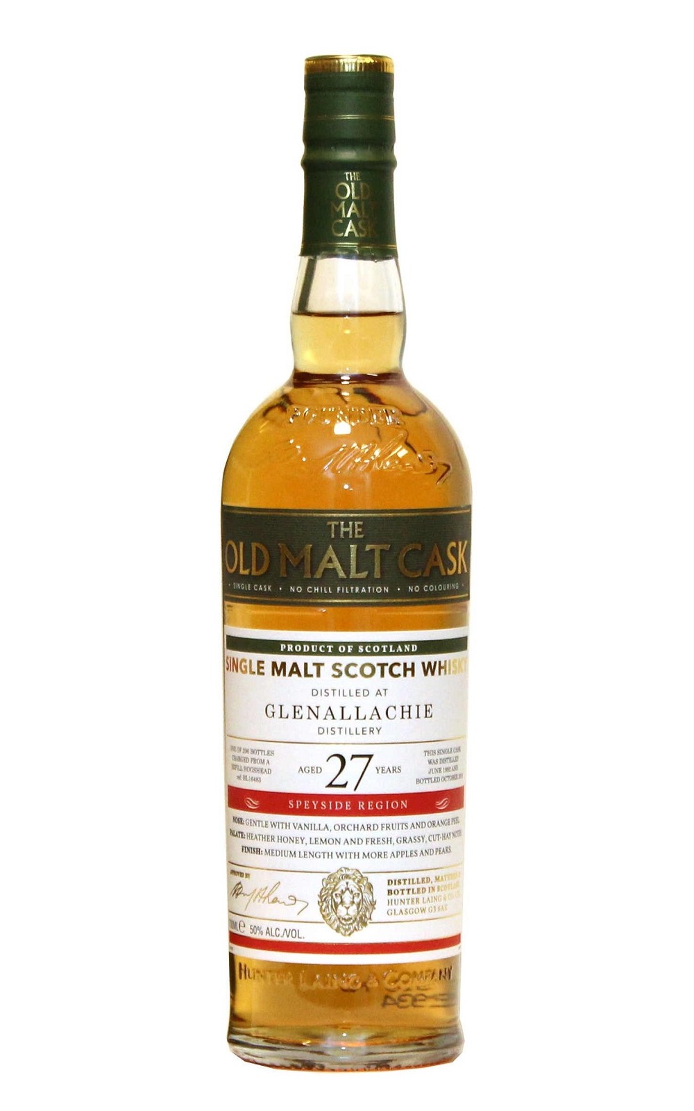 Old Malt Cask Glenallachie 1992 Aged 27 Years Single Malt Scotch Whisky 老麥頑童 愛樂奇 1992 27年單一麥芽蘇格蘭威士忌