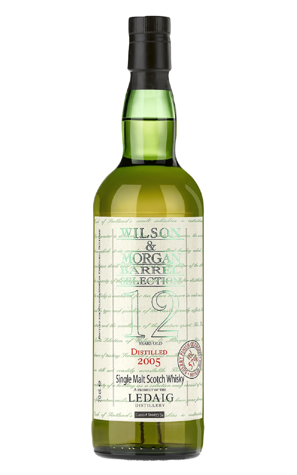 Wilson Morgan Barrel Selection Ledaig 2005 12 Years Old Sherry Finish Oloroso Single Malt Scotch Whisky 威爾森 x 摩根獨立裝瓶廠 里爵 2005 12年 歐羅洛梭桶 單一麥芽蘇格蘭威士忌